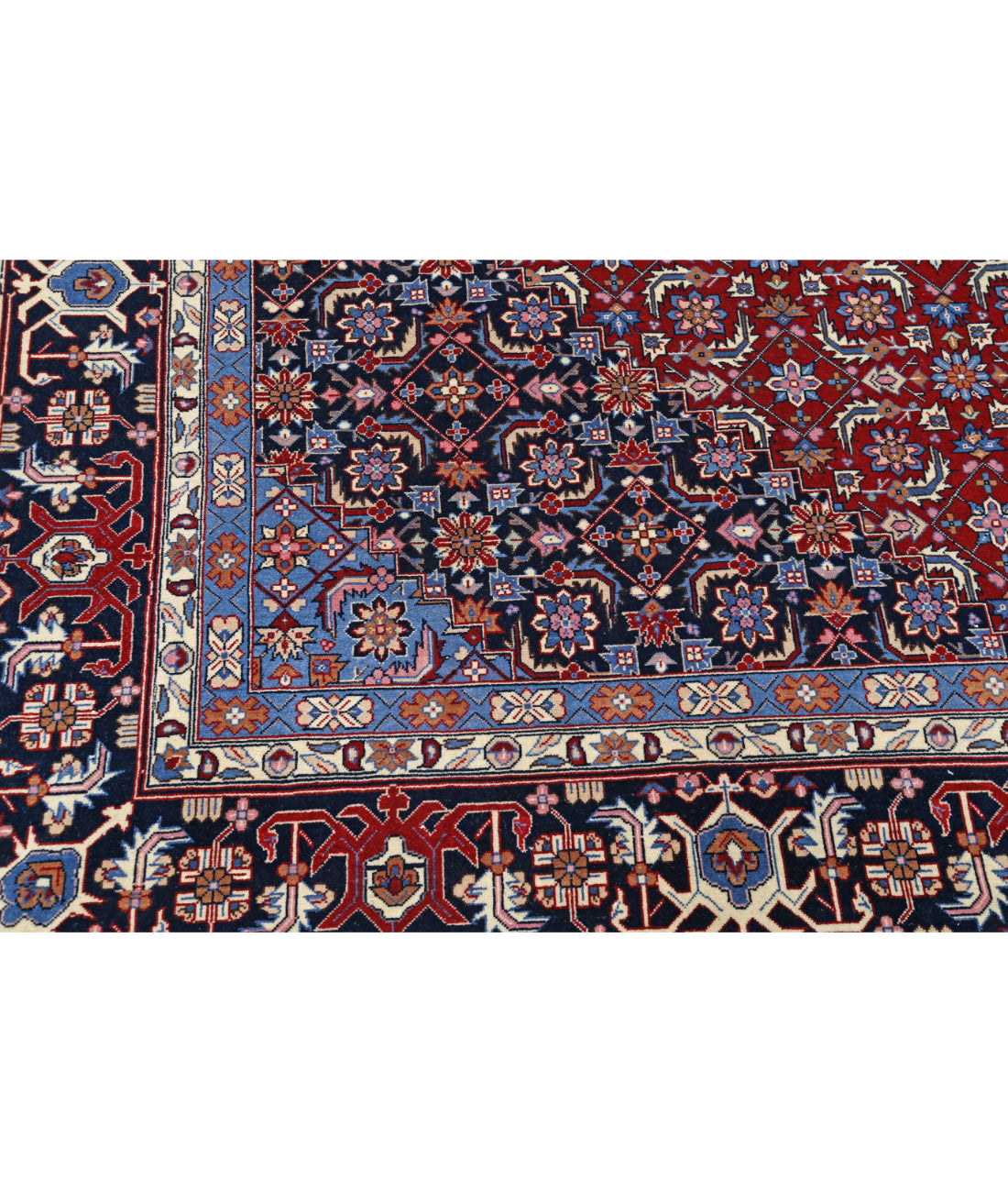 Hand Knotted Heritage Persian Style Wool Rug - 7'11'' x 10'0'' 7' 11" X 10' 0" (241 X 305) / Rust / Blue
