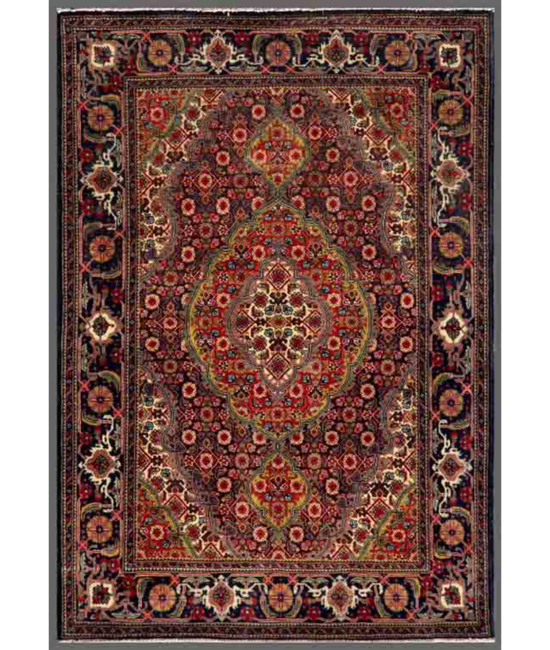 Hand Knotted Heritage Wool Rug 3' 4" X 4' 10" 3' 4" X 4' 10" (101 X 147) / Blue / Red