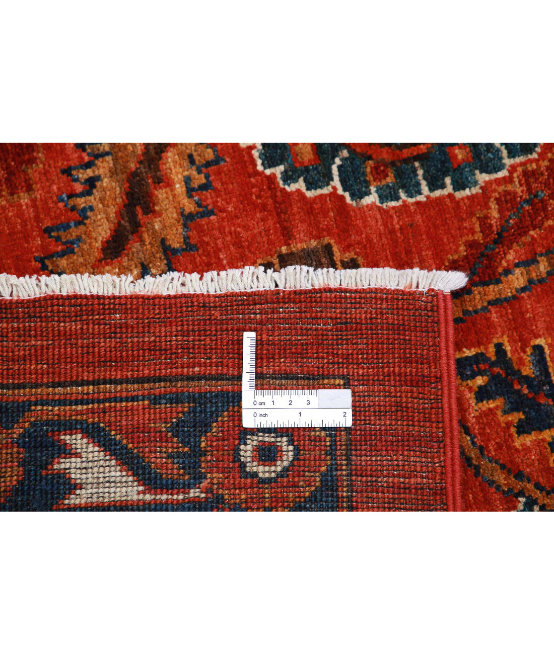 Hand Knotted Nomadic Caucasian Humna Wool Rug - 13'3'' x 16'10'' 13'3'' x 16'10'' (398 X 505) / Red / Red