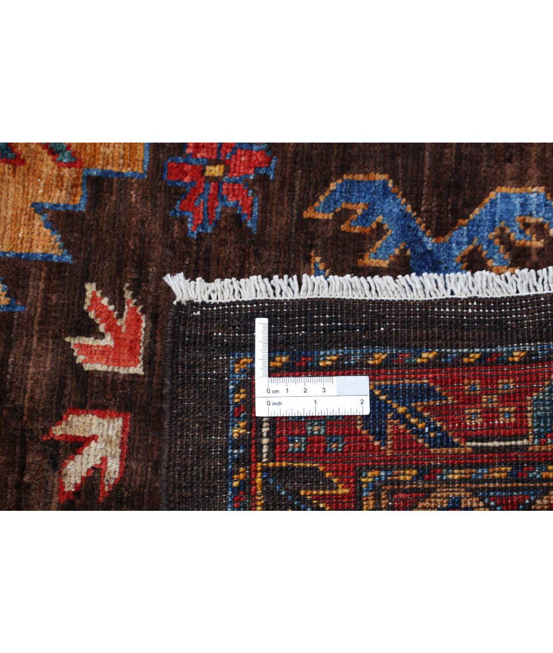 Hand Knotted Nomadic Caucasian Humna Wool Rug - 10'3'' x 13'7'' 10'3'' x 13'7'' (308 X 408) / Brown / Gold