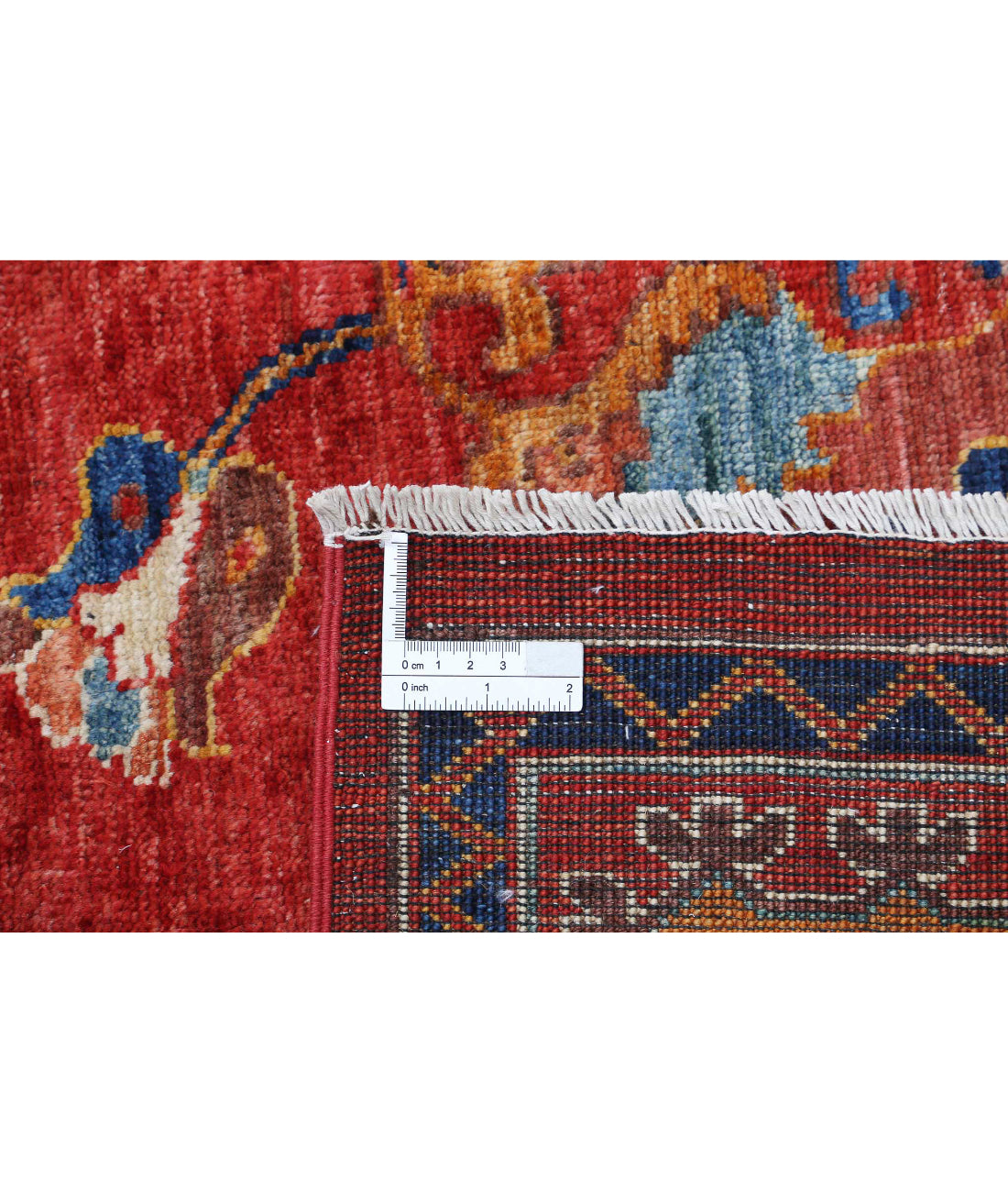 Hand Knotted Nomadic Caucasian Humna Wool Rug - 5'10'' x 9'1'' 5'10'' x 9'1'' (175 X 273) / Red / Gold