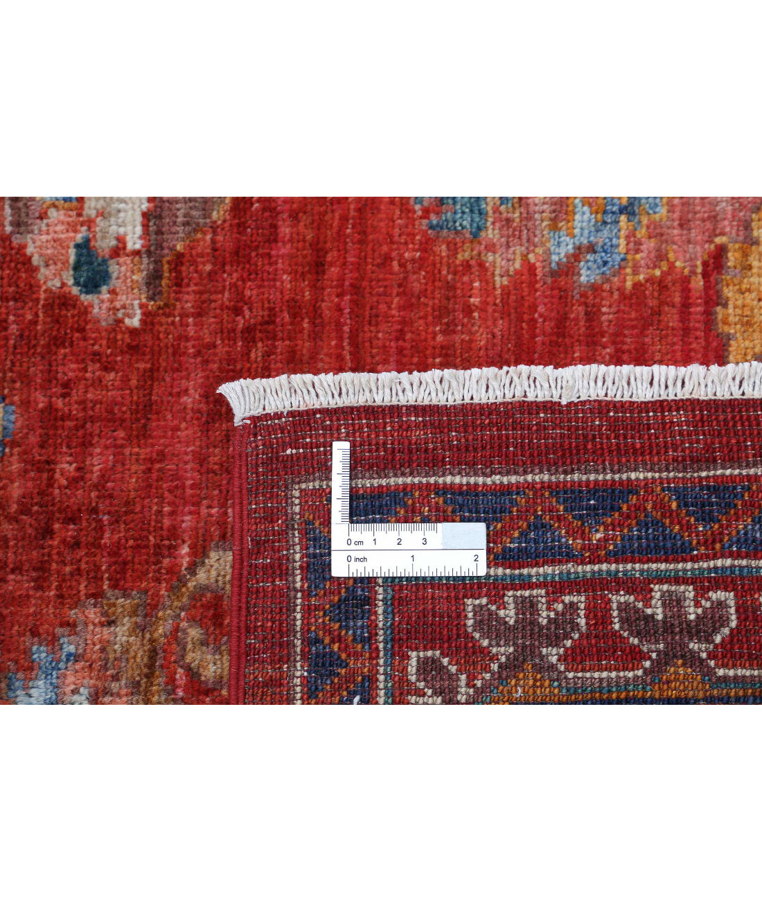 Hand Knotted Nomadic Caucasian Humna Wool Rug - 5'11'' x 8'10'' 5'11'' x 8'10'' (178 X 265) / Red / N/A