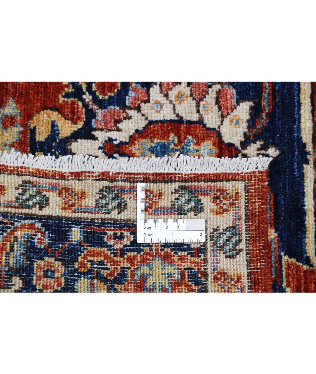 Hand Knotted Nomadic Caucasian Humna Wool Rug - 3'2'' x 4'10'' 3'2'' x 4'10'' (95 X 145) / Rust / Blue