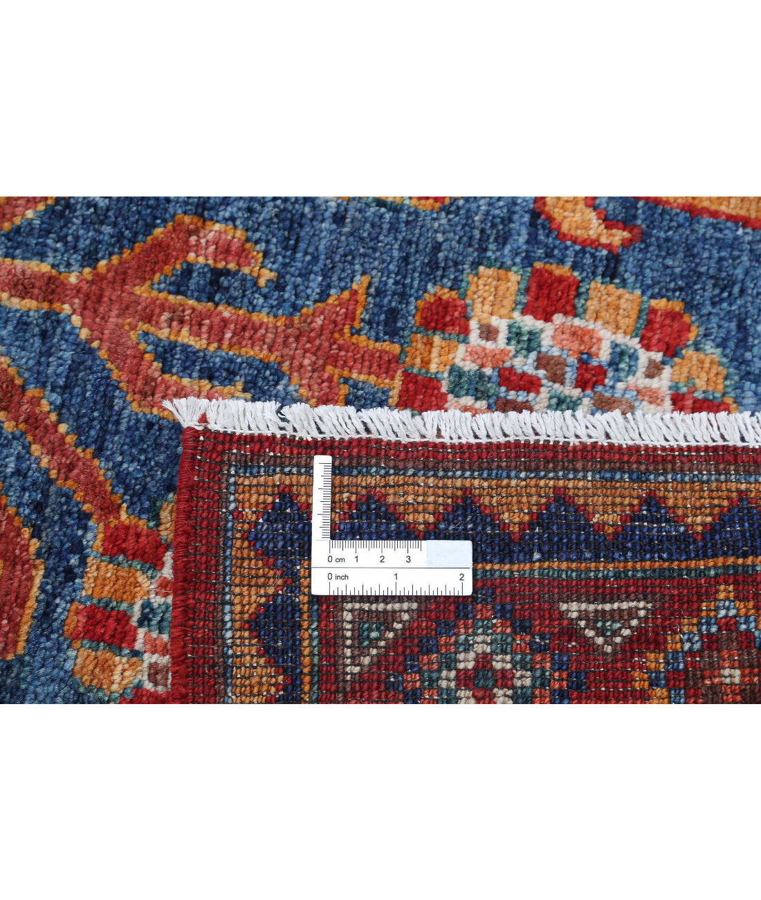 Hand Knotted Nomadic Caucasian Humna Wool Rug - 2'10'' x 7'5'' 2'10'' x 7'5'' (85 X 223) / Red / Gold