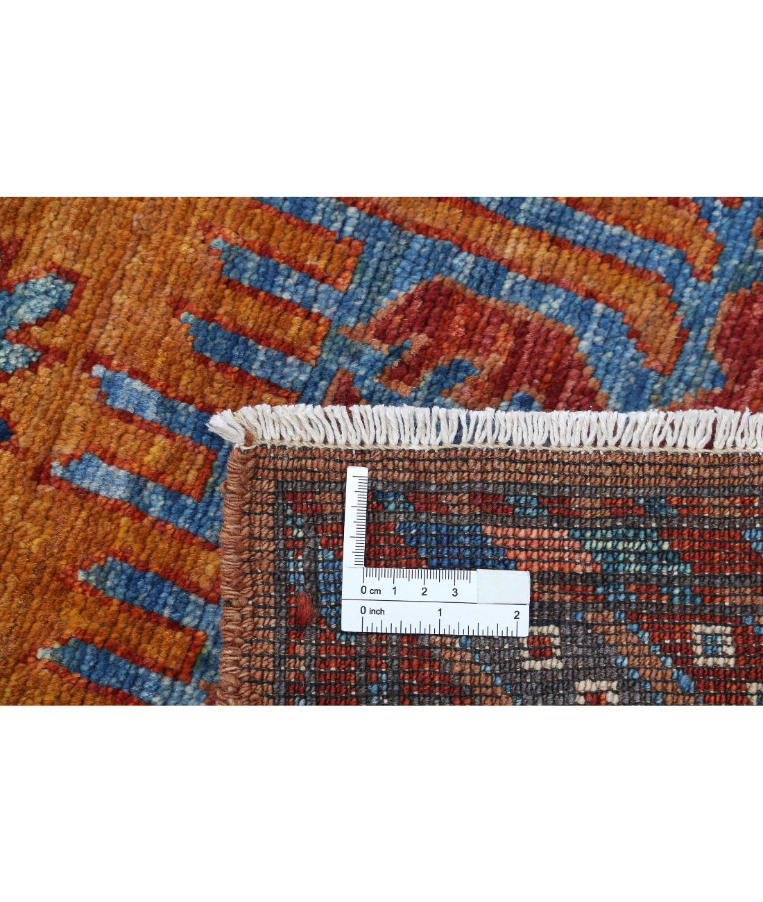 Hand Knotted Nomadic Caucasian Humna Wool Rug - 2'7'' x 5'10'' 2'7'' x 5'10'' (78 X 175) / Gold / Multi