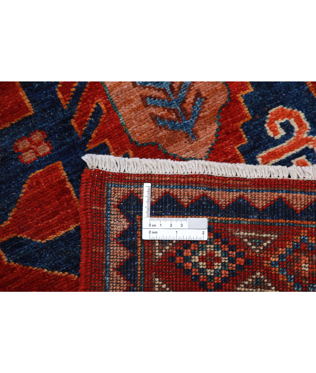 Hand Knotted Nomadic Caucasian Humna Wool Rug - 2'9'' x 5'10'' 2'9'' x 5'10'' (83 X 175) / Red / Taupe