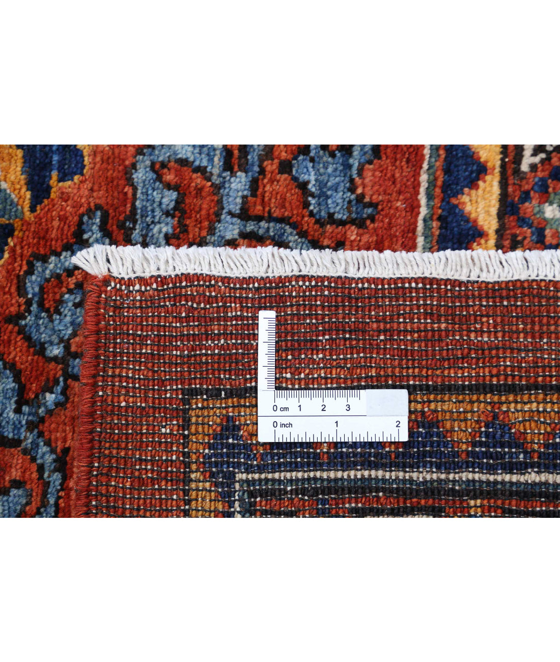 Hand Knotted Nomadic Caucasian Humna Wool Rug - 12'7'' x 17'1'' 12'7'' x 17'1'' (378 X 513) / Red / Red