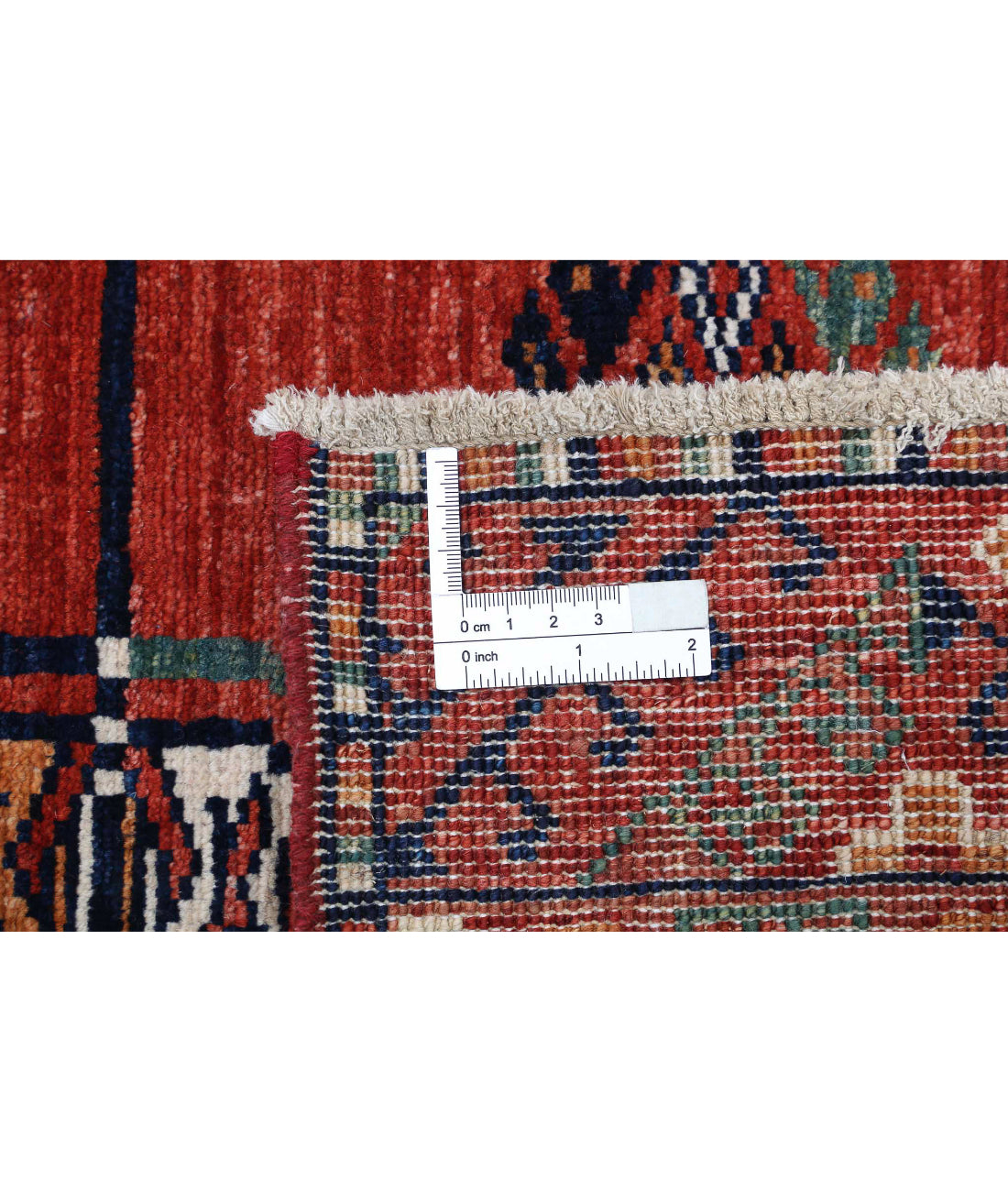 Hand Knotted Nomadic Caucasian Humna Wool Rug - 5'8'' x 7'9''