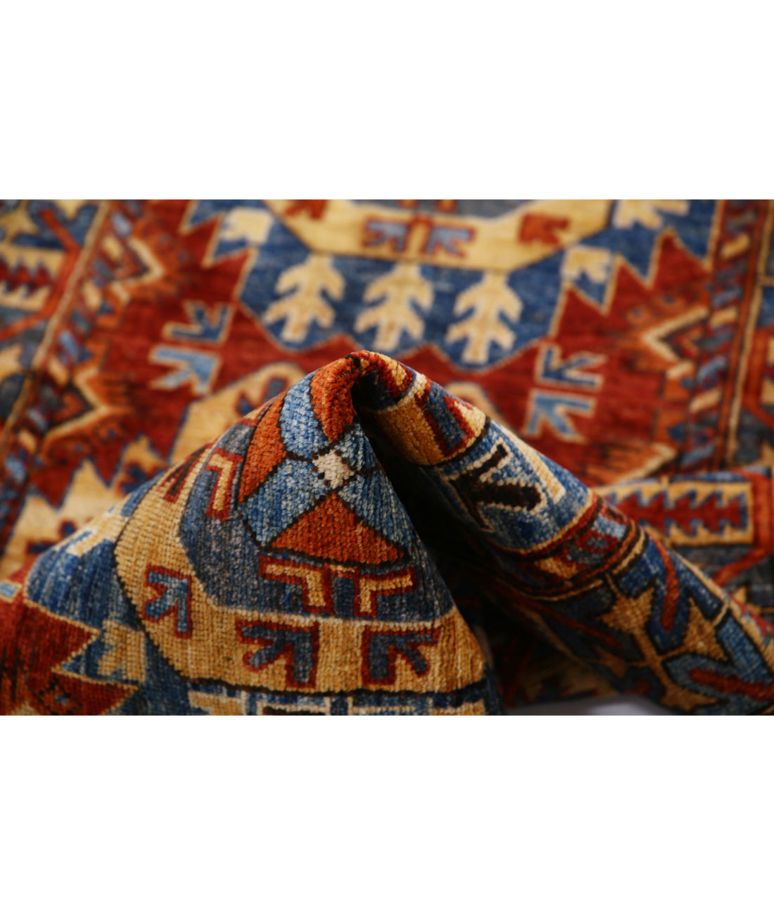 Hand Knotted Nomadic Caucasian Humna Wool Rug - 2'11'' x 9'10'' 2'11'' x 9'10'' (88 X 295) / Red / Multi