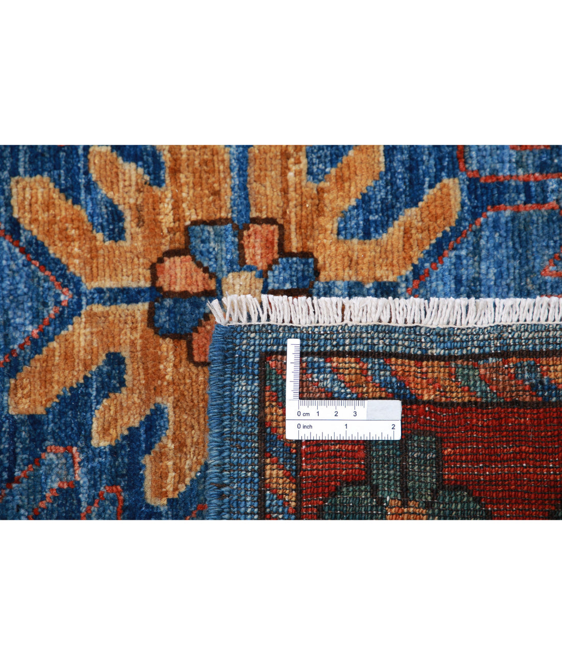 Hand Knotted Nomadic Caucasian Humna Wool Rug - 6'9'' x 10'1'' 6'9'' x 10'1'' (203 X 303) / Blue / Red