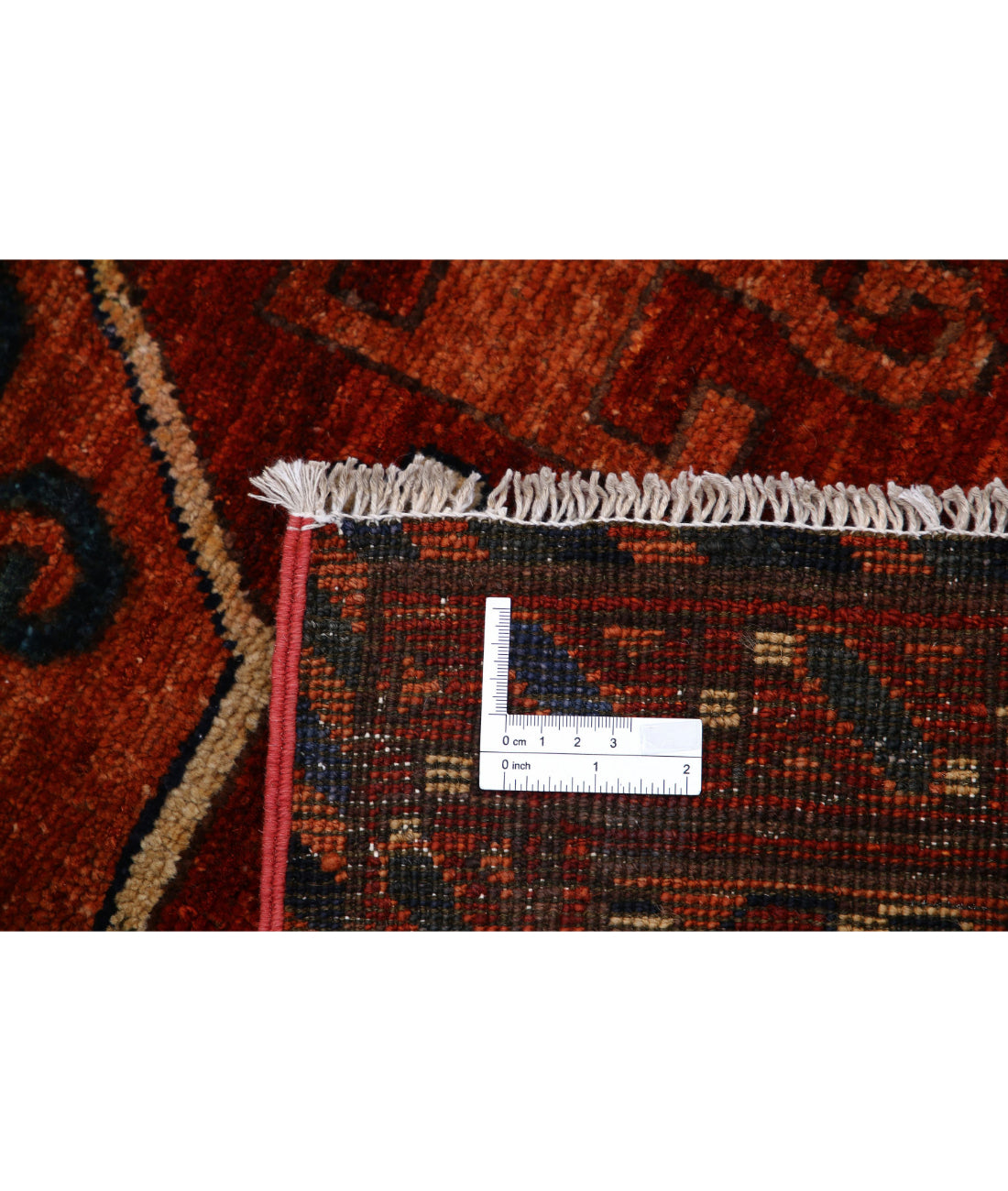 Hand Knotted Nomadic Caucasian Humna Wool Rug - 6'5'' x 9'4'' 6'5'' x 9'4'' (193 X 280) / Red / Red