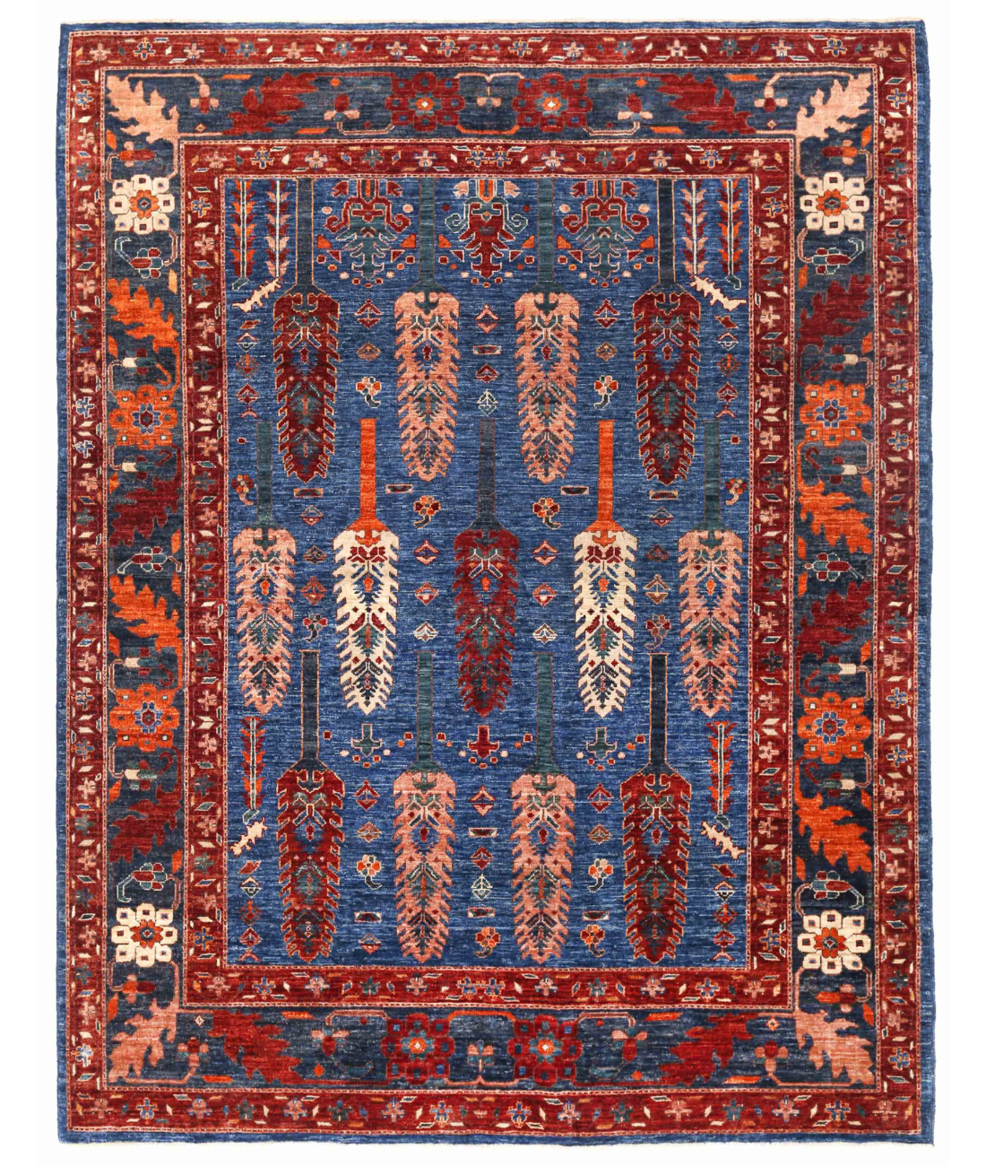Hand Knotted Humna Wool Rug  - 6&#39; 4&quot; X 8&#39; 3&quot;
