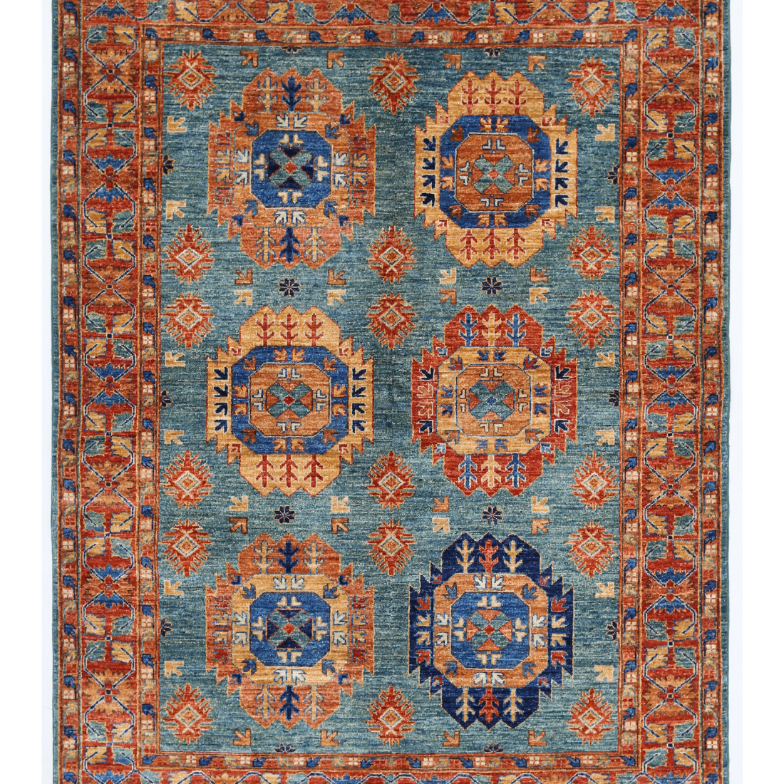 Hand Knotted Humna Wool Rug  - 4' 10" X 6' 6"