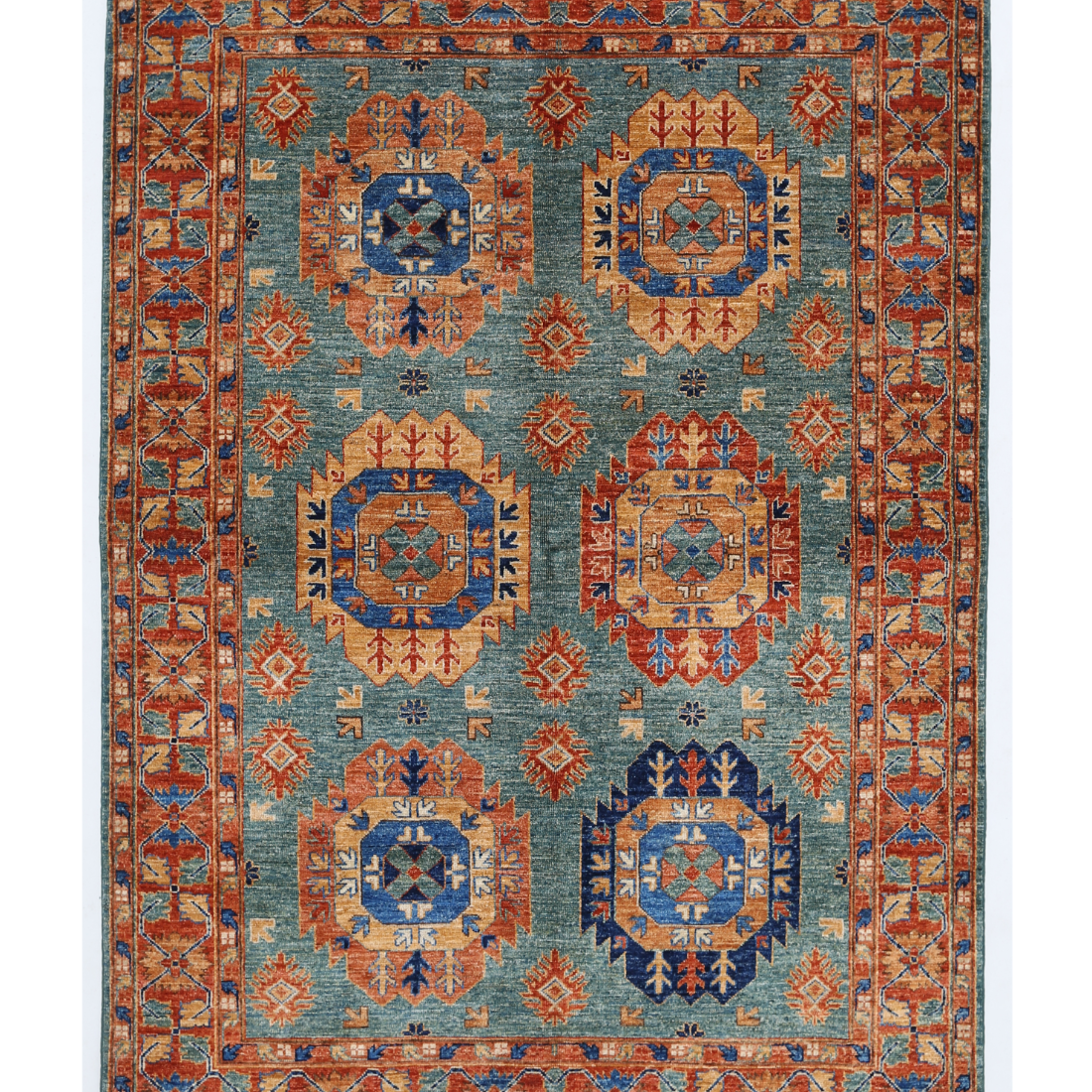 Hand Knotted Humna Wool Rug  - 4' 11" X 7' 0"