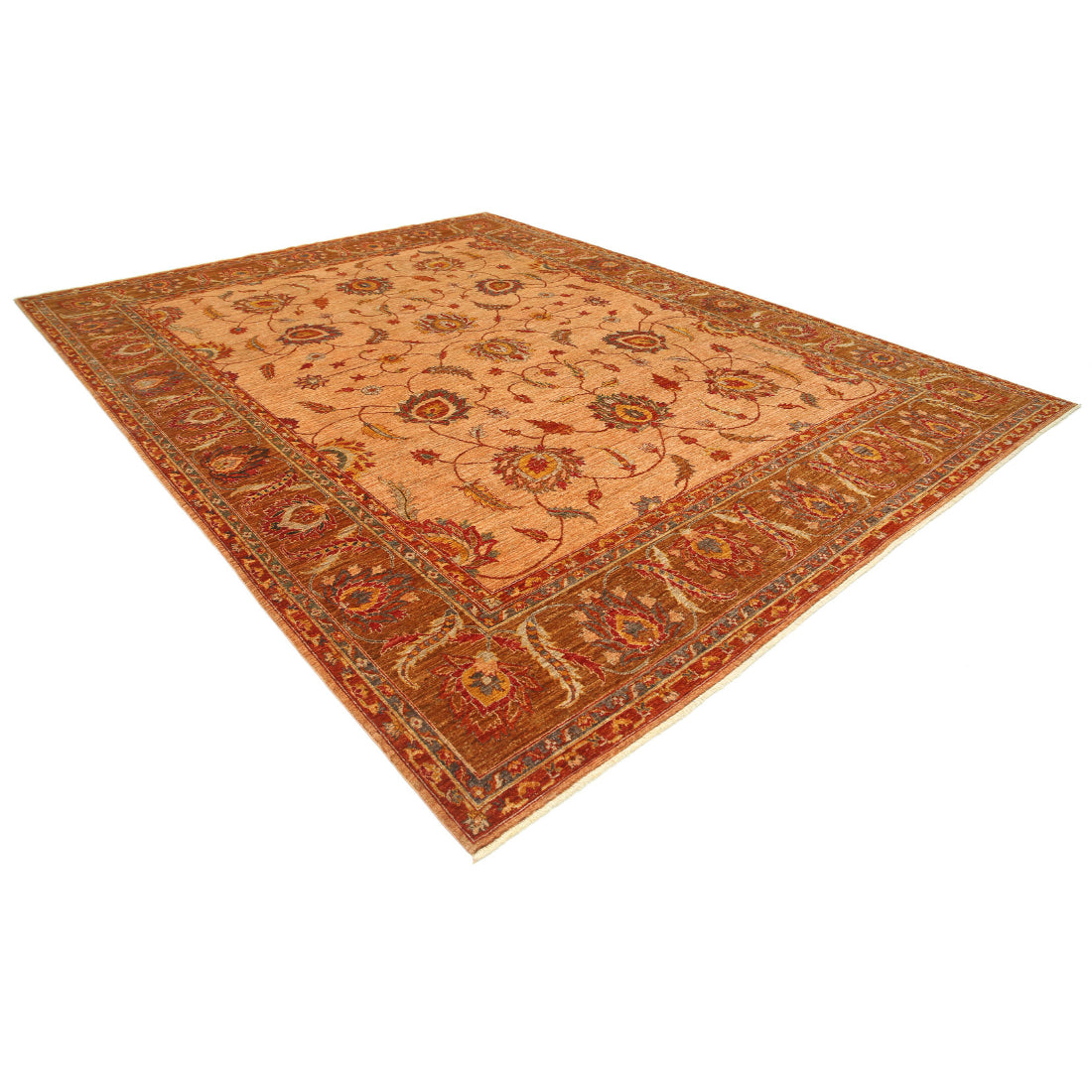 Alfombra de lana Humna caucásica nómada anudada a mano - 10'8'' x 13'10''