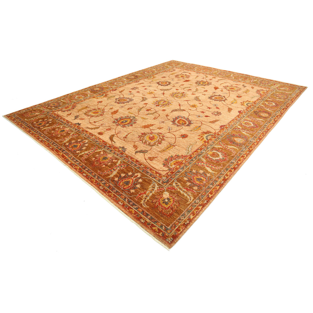 Alfombra de lana Humna caucásica nómada anudada a mano - 10'8'' x 13'10''