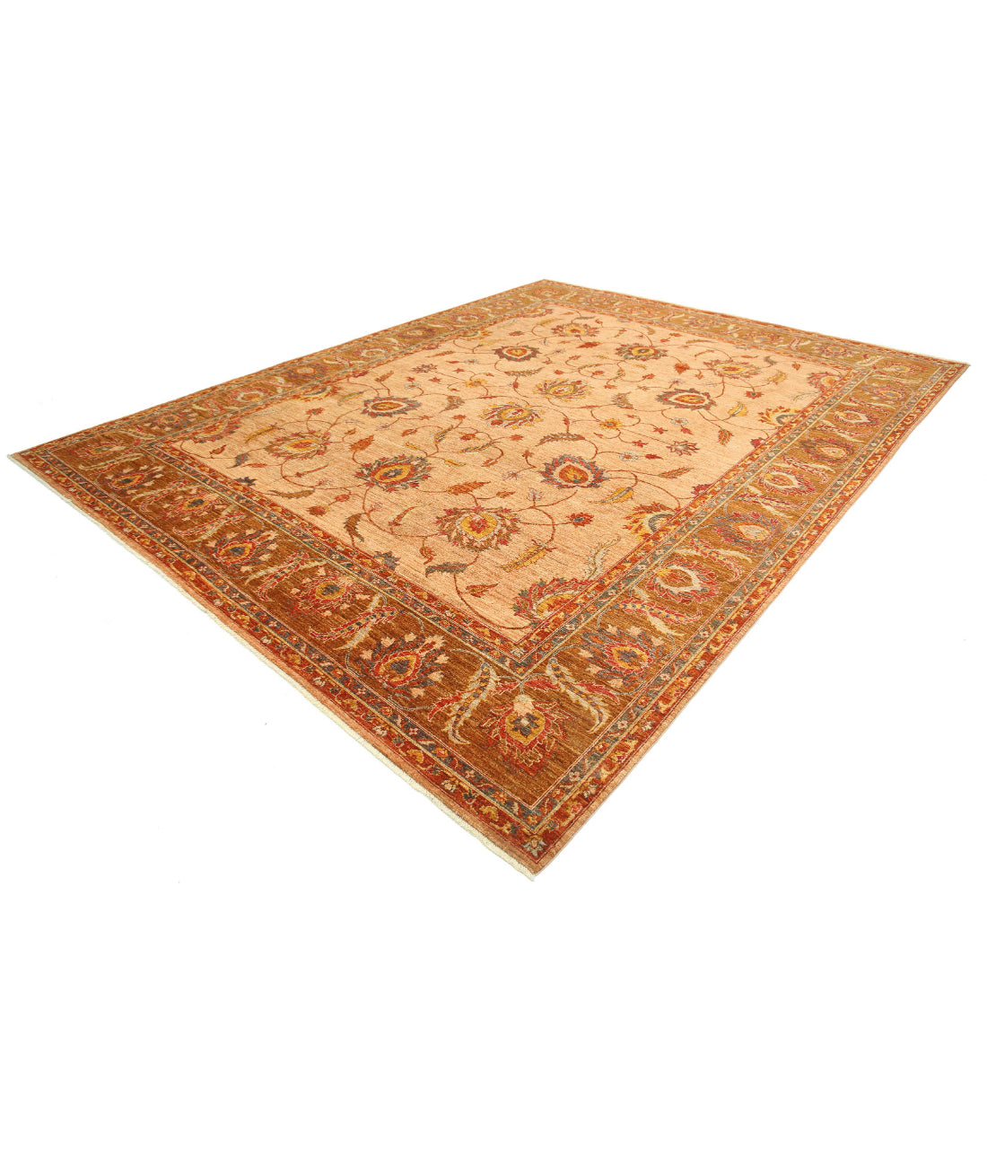 Alfombra de lana Humna caucásica nómada anudada a mano - 10'8'' x 13'10''
