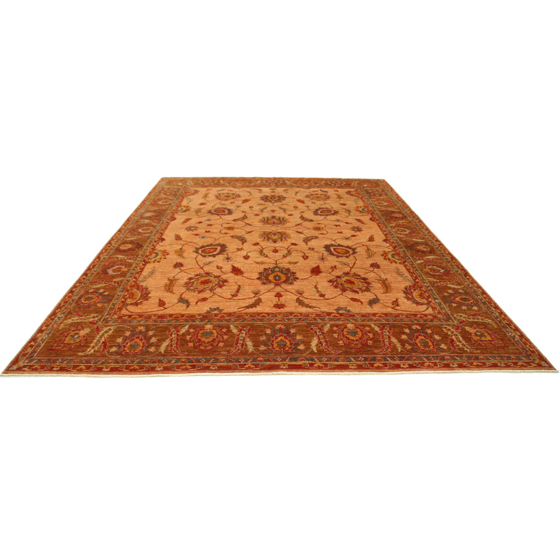 Alfombra de lana Humna caucásica nómada anudada a mano - 10'8'' x 13'10''