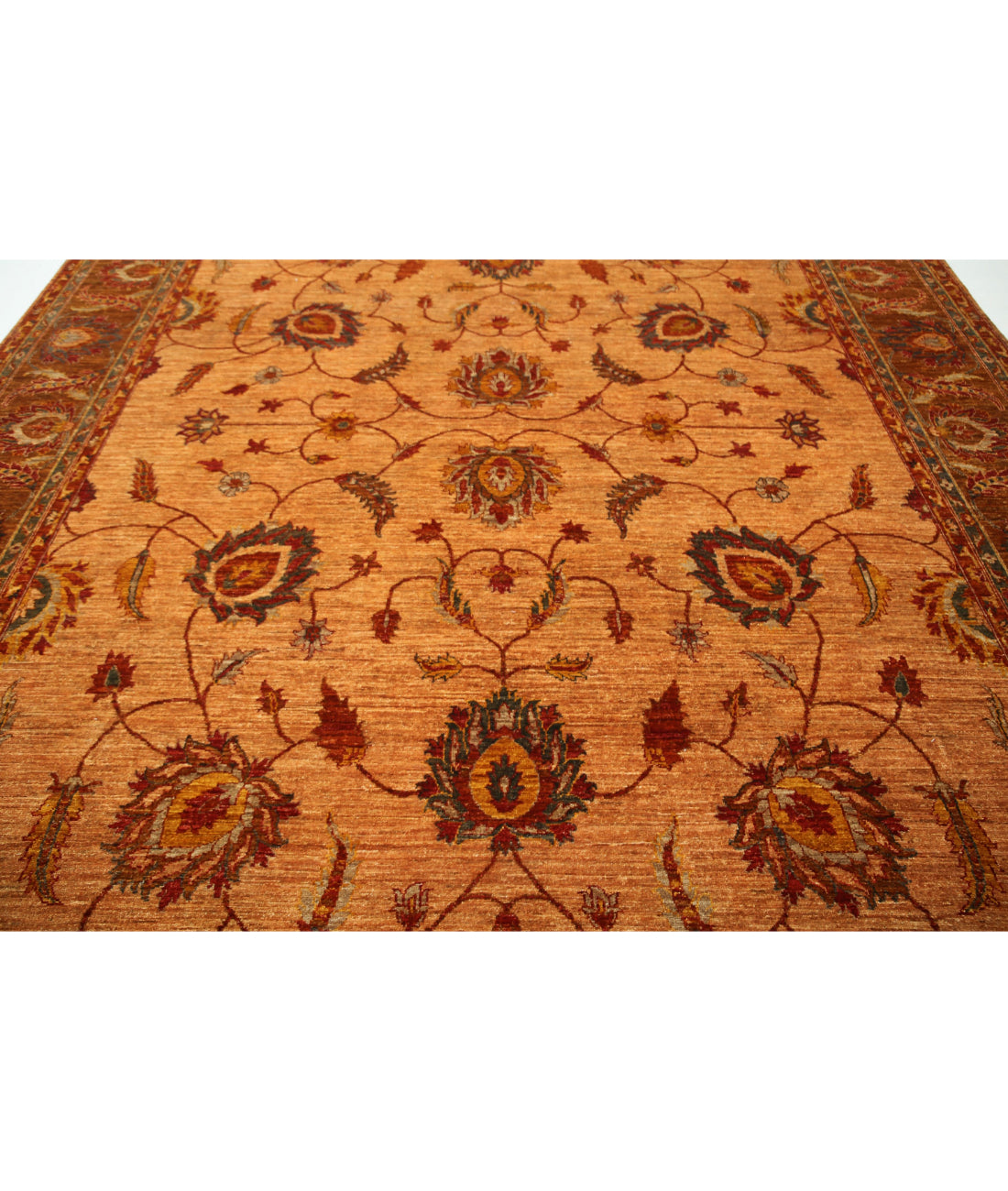 Hand Knotted Nomadic Caucasian Humna Wool Rug - 10'8'' x 13'10'' 10'8'' x 13'10'' (320 X 415) / Tan / Brown