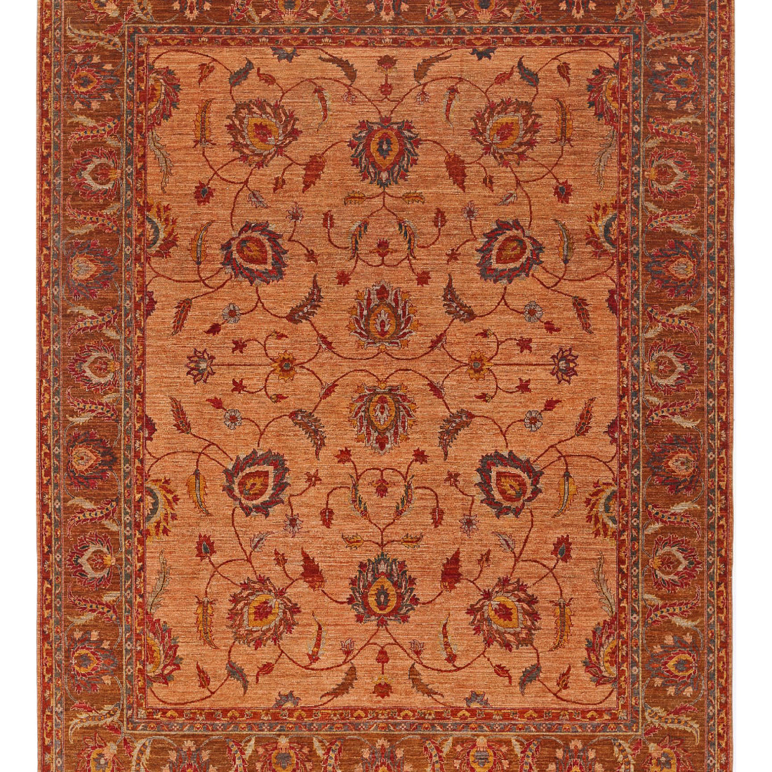 Alfombra de lana Humna caucásica nómada anudada a mano - 10'8'' x 13'10''