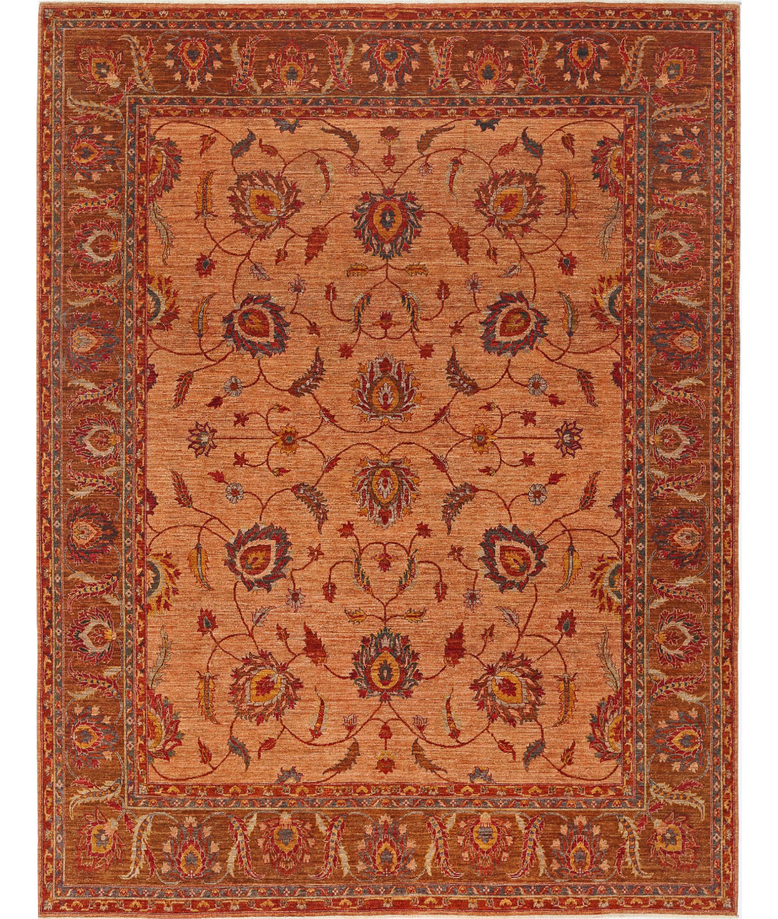 Alfombra de lana Humna caucásica nómada anudada a mano - 10'8'' x 13'10''