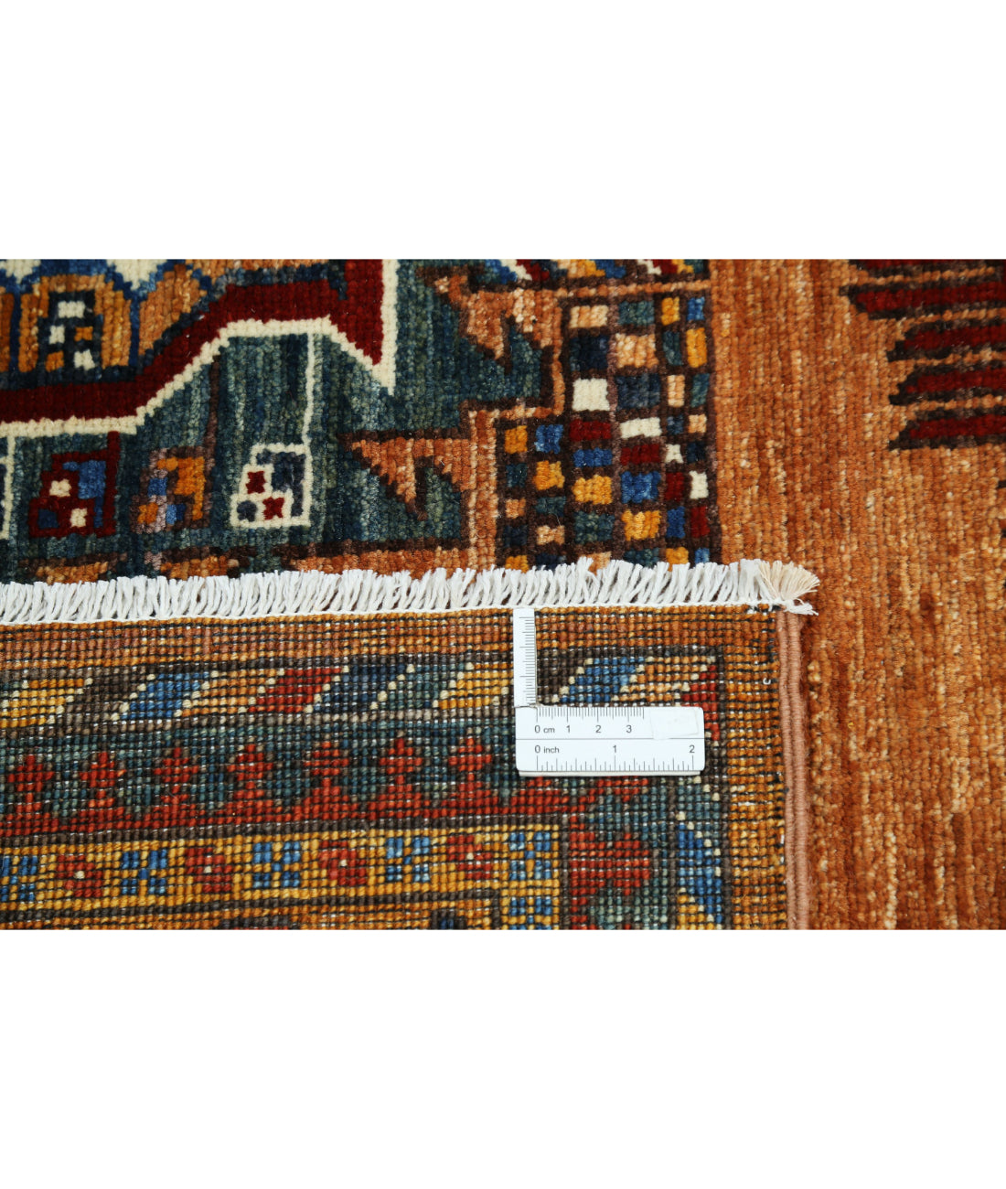 Hand Knotted Nomadic Caucasian Humna Wool Rug - 8'1'' x 10'0'' 8'1'' x 10'0'' (243 X 300) / Brown / Red