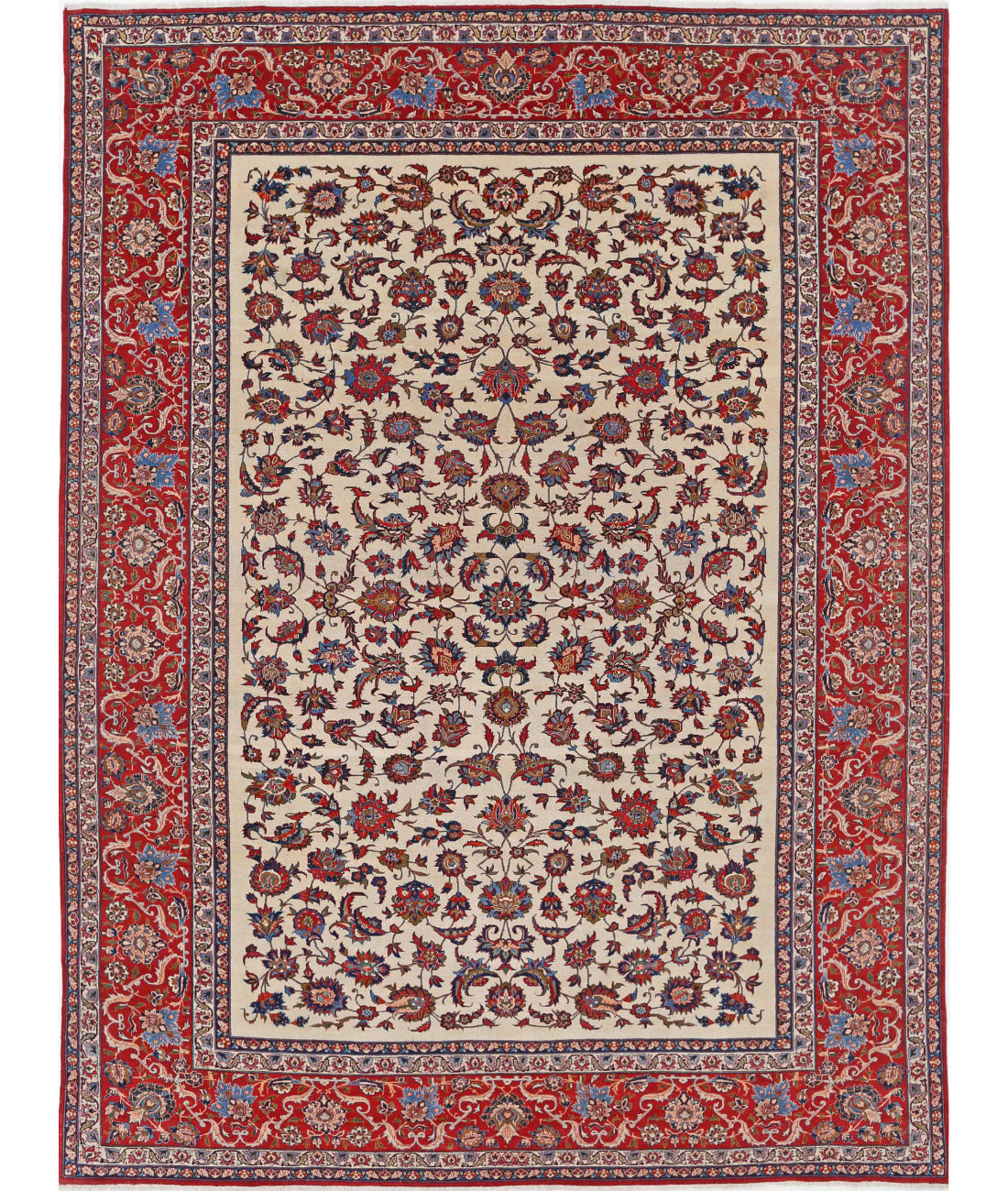 Hand Knotted Masterpiece Isfahan Wool Rug - 10'9'' x 14'6''