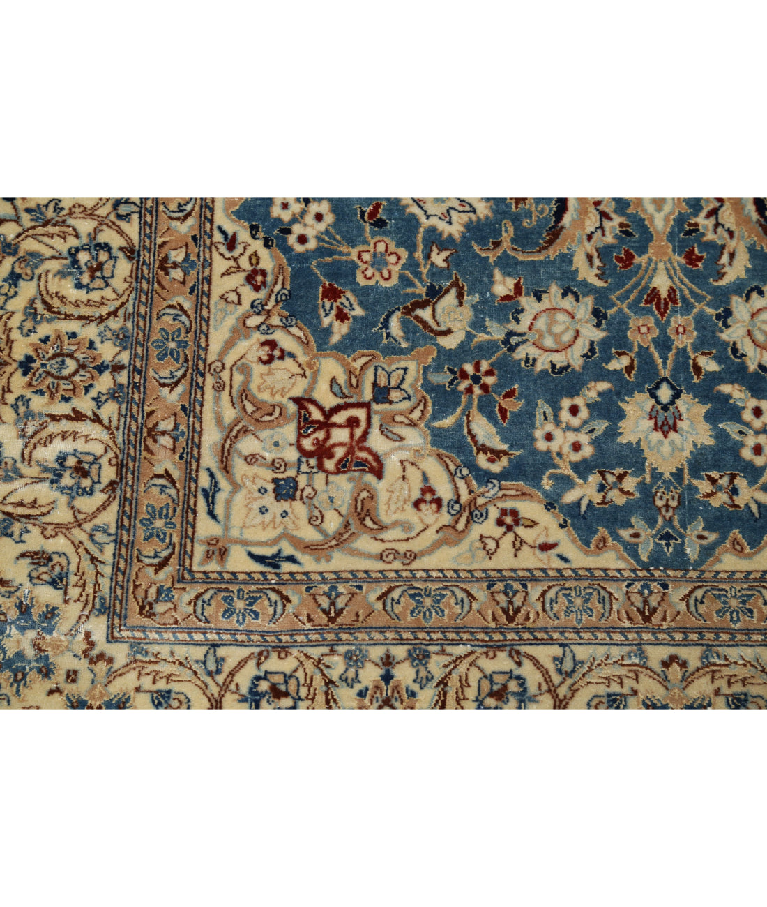 Hand Knotted Masterpiece Persian Isfahan Wool & Silk Rug - 3'5'' x 5'2'' 3'5'' x 5'2'' (103 X 155) / Blue / Ivory
