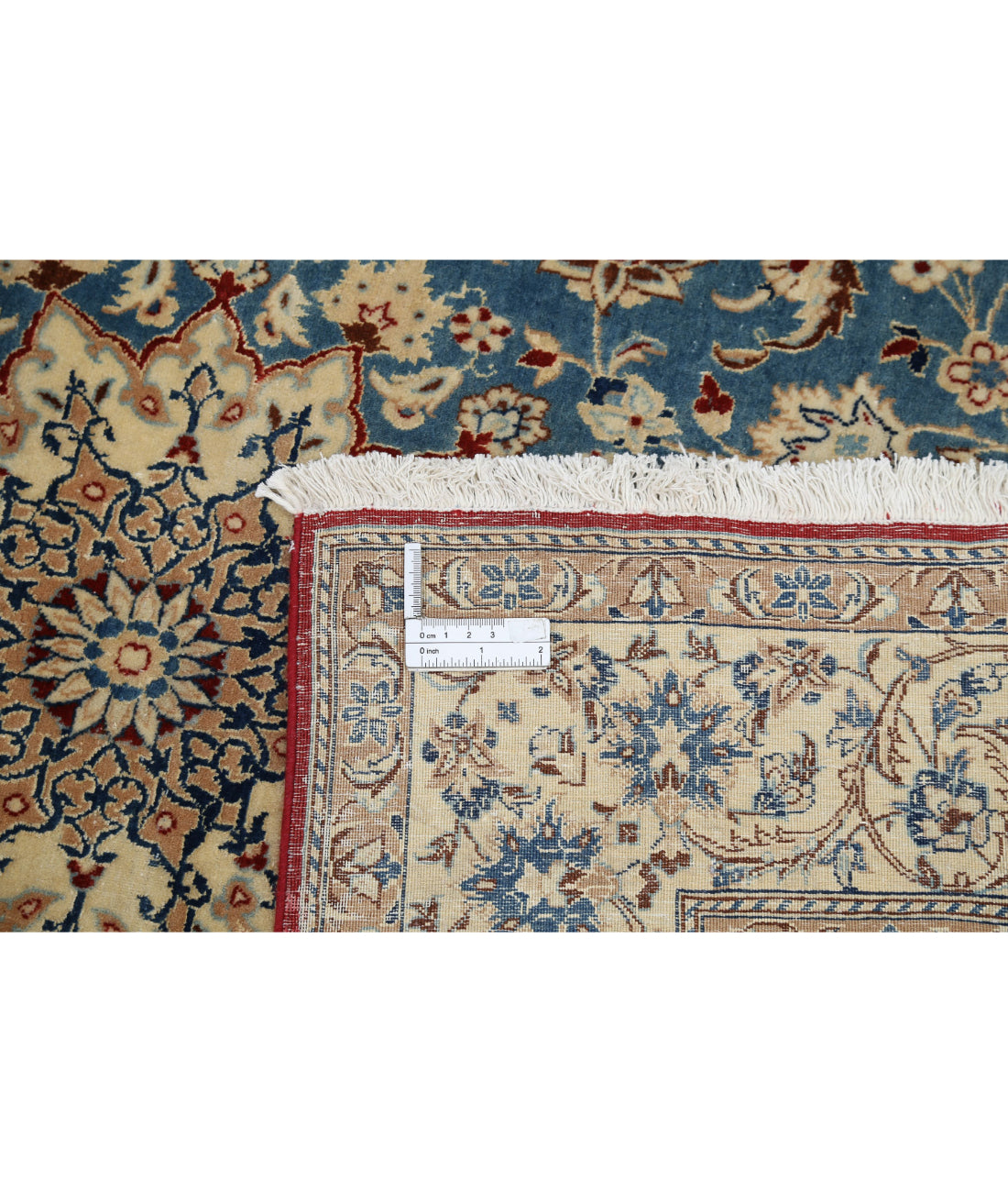 Hand Knotted Masterpiece Persian Isfahan Wool & Silk Rug - 3'5'' x 5'2'' 3'5'' x 5'2'' (103 X 155) / Blue / Ivory