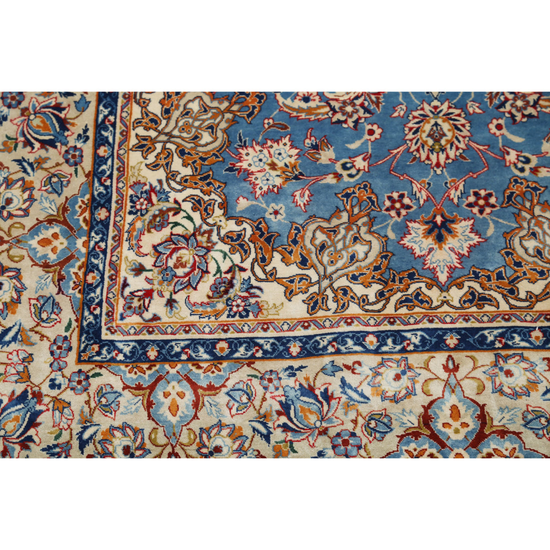 Alfombra persa de lana y seda de Isfahan, obra maestra anudada a mano, 3'6'' x 5'4''