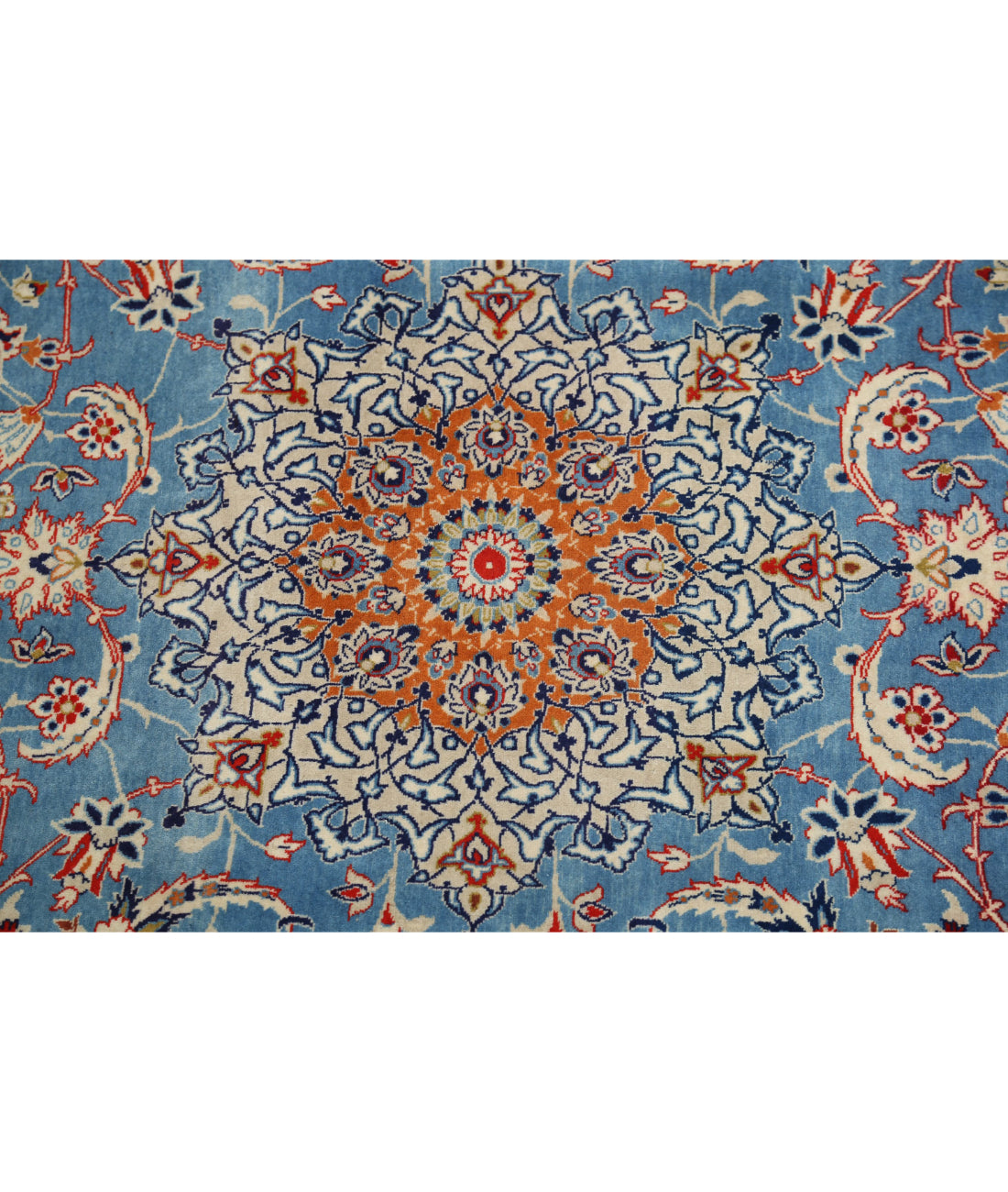 Hand Knotted Masterpiece Persian Isfahan Wool & Silk Rug - 3'6'' x 5'4'' 3'6'' x 5'4'' (105 X 160) / Blue / Beige