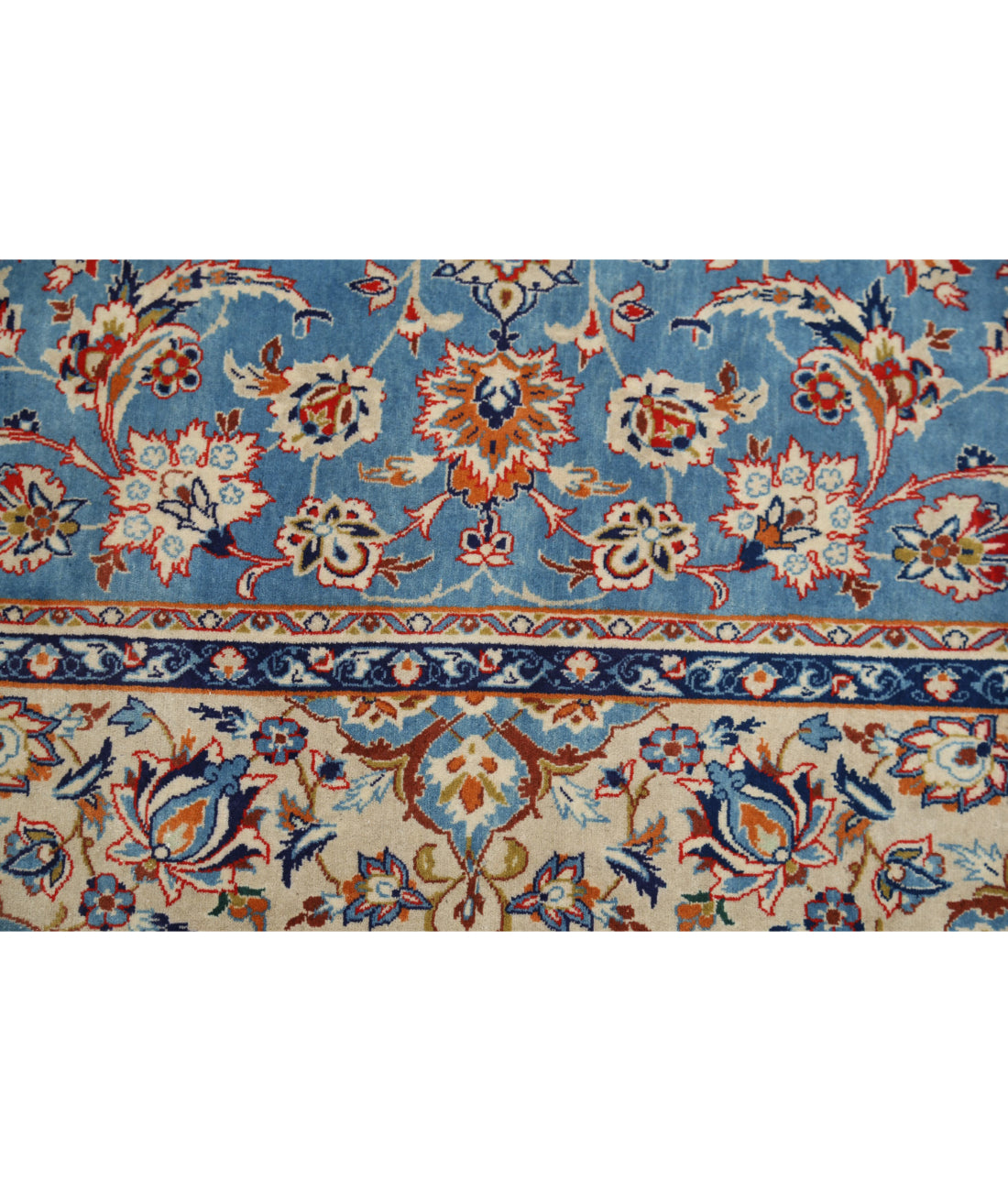 Hand Knotted Masterpiece Persian Isfahan Wool & Silk Rug - 3'6'' x 5'4'' 3'6'' x 5'4'' (105 X 160) / Blue / Beige