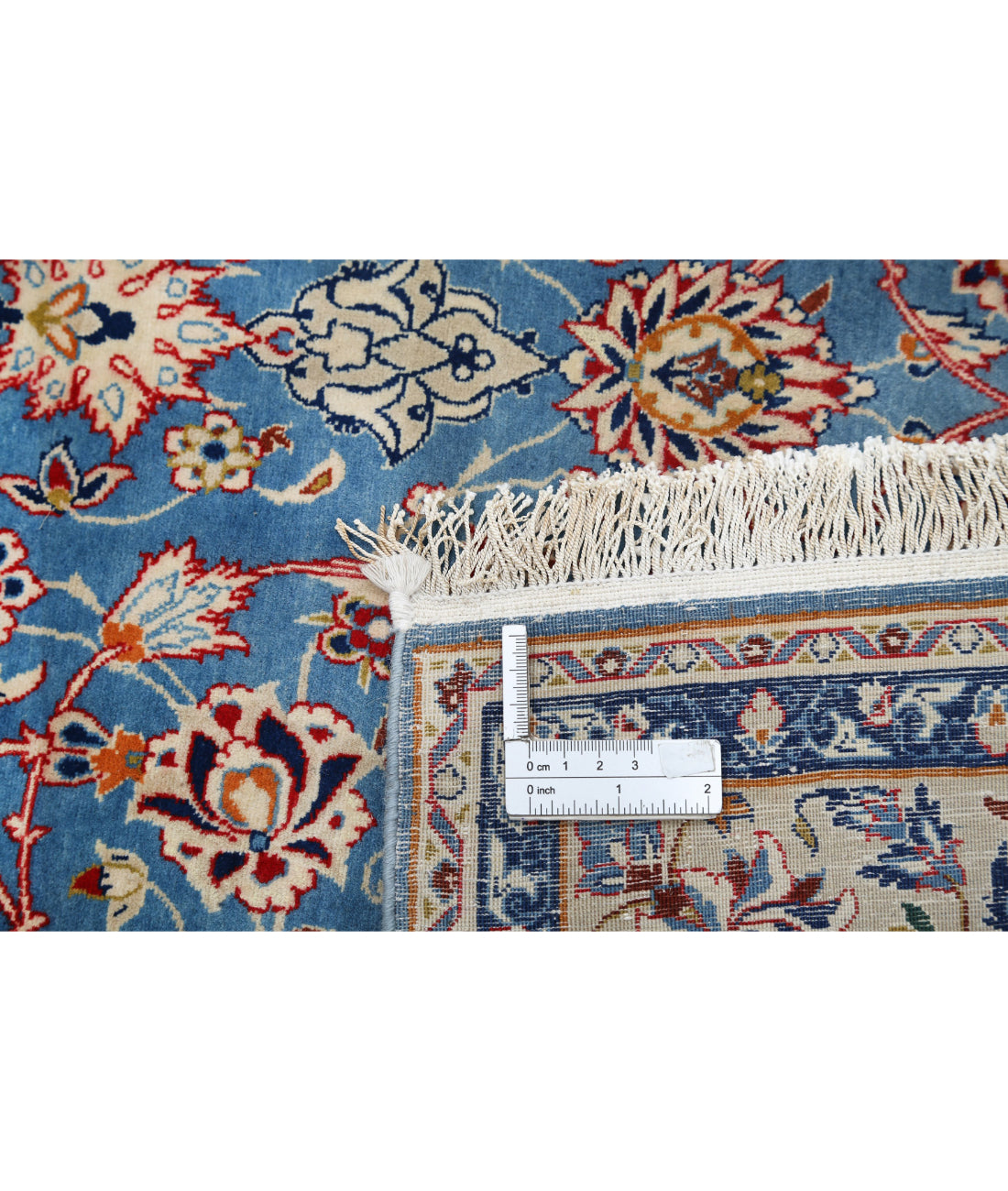 Hand Knotted Masterpiece Persian Isfahan Wool & Silk Rug - 3'6'' x 5'4'' 3'6'' x 5'4'' (105 X 160) / Blue / Beige