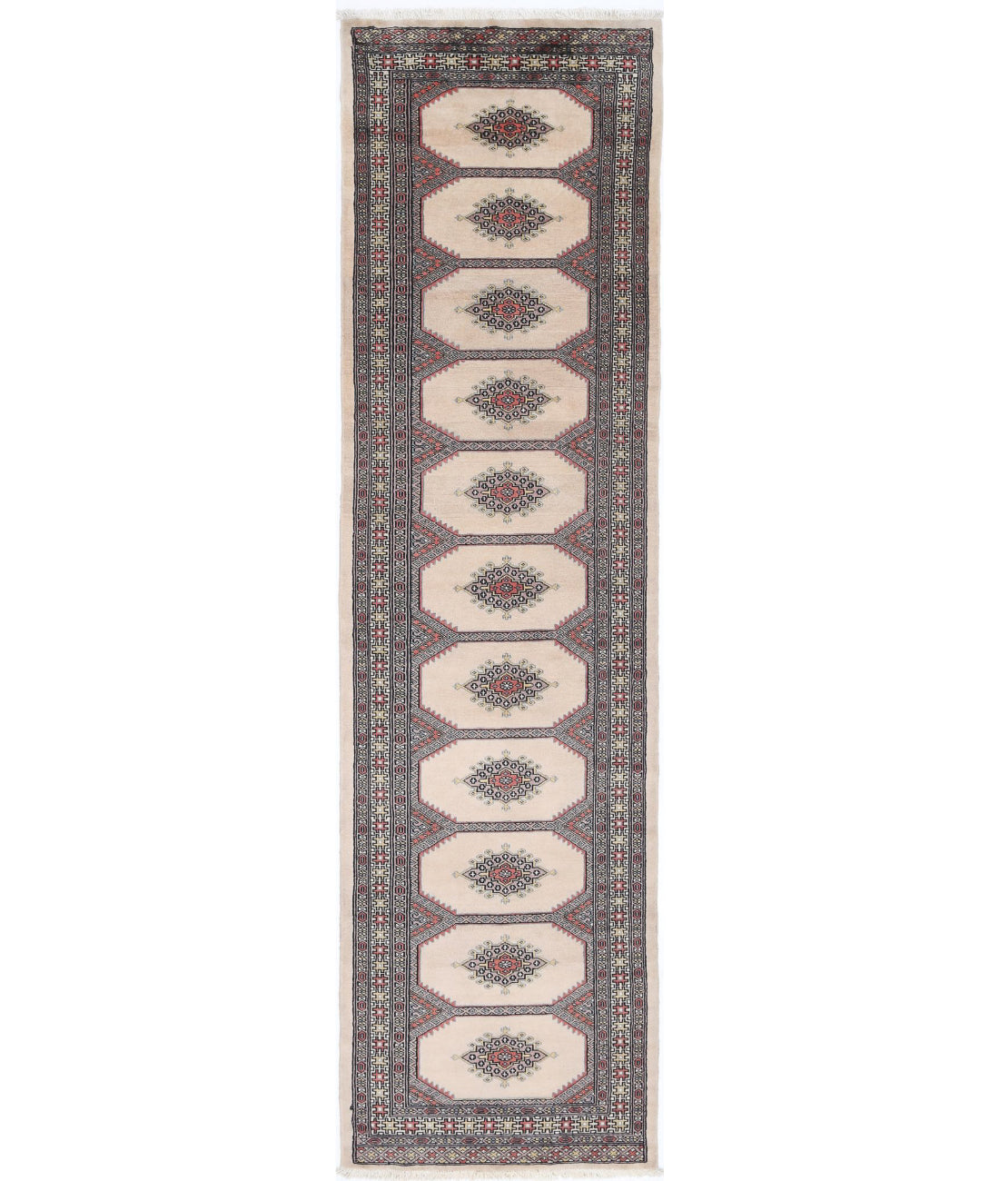 Hand Knotted Tribal Jaldar Wool Rug - 2&#39;7&#39;&#39; x 9&#39;10&#39;&#39; 2&#39;7&#39;&#39; x 9&#39;10&#39;&#39; (78 X 295) / Ivory / Ivory