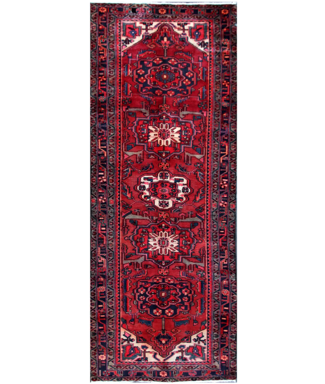 Hand Knotted Karaja Wool Rug  - 3' 8" X 10' 5"
