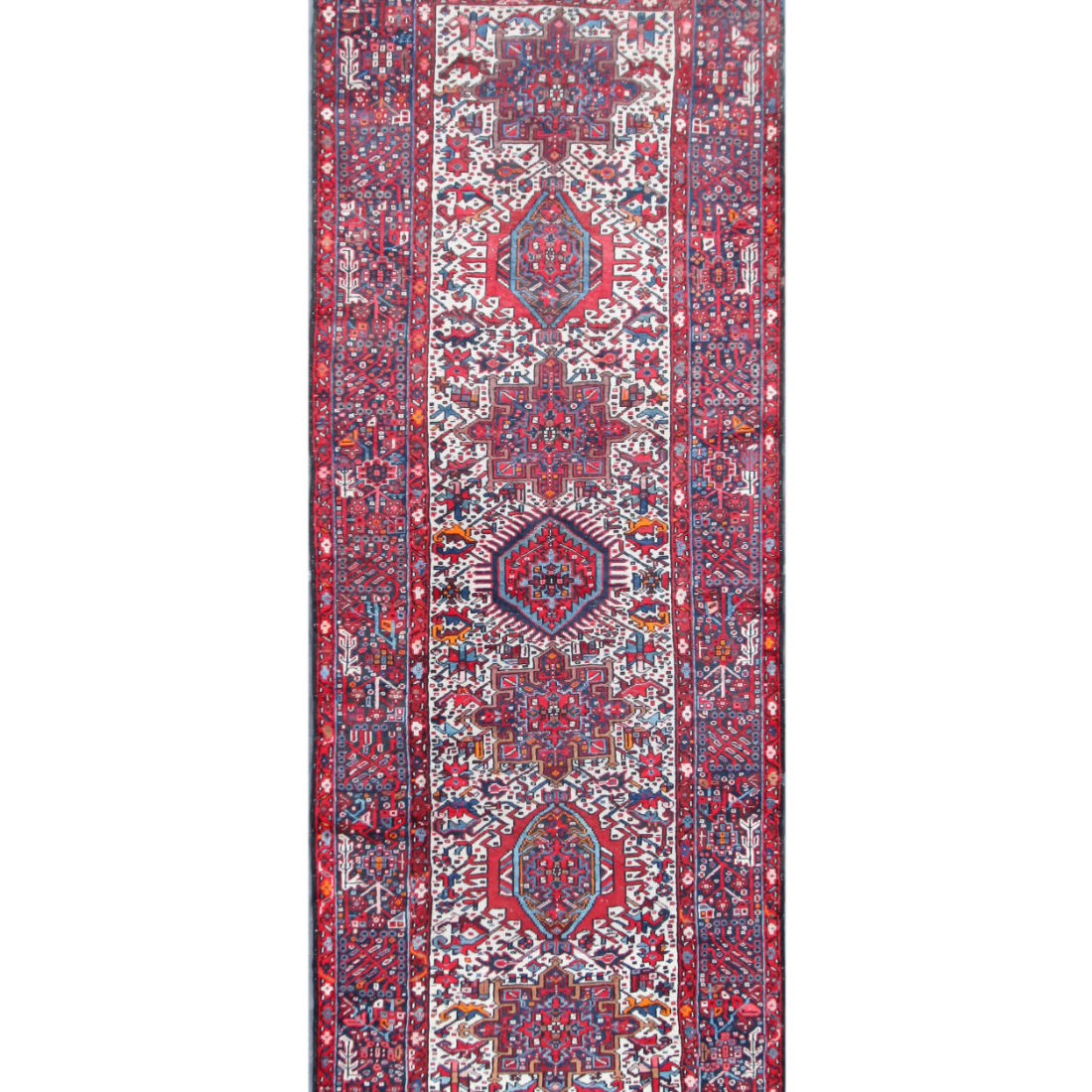 Alfombra de lana Karaja anudada a mano - 3' 8" X 9' 8"