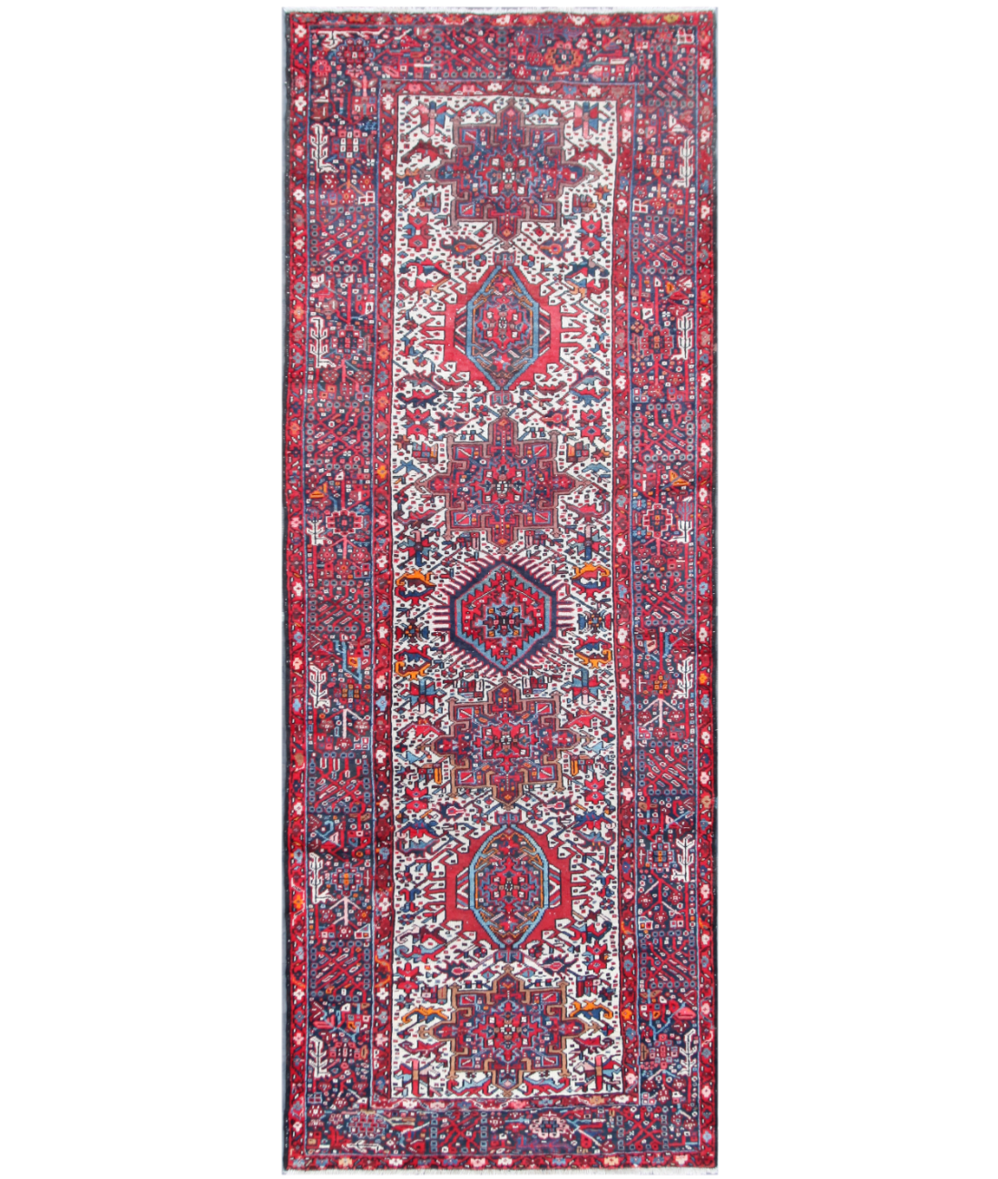 Alfombra de lana Karaja anudada a mano - 3' 8" X 9' 8"