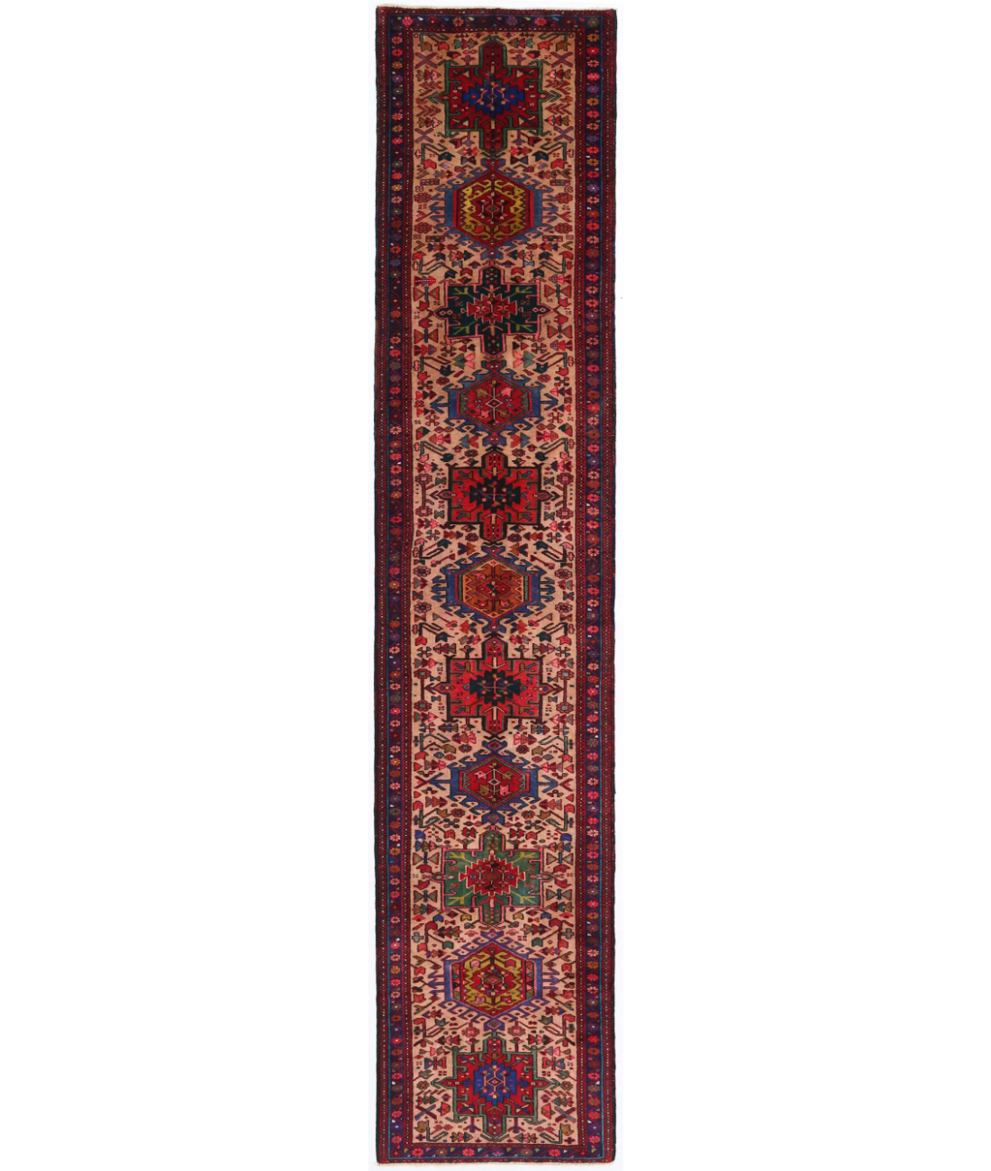 Hand Knotted Karaja Wool Rug  - 2' 11" X 14' 6"