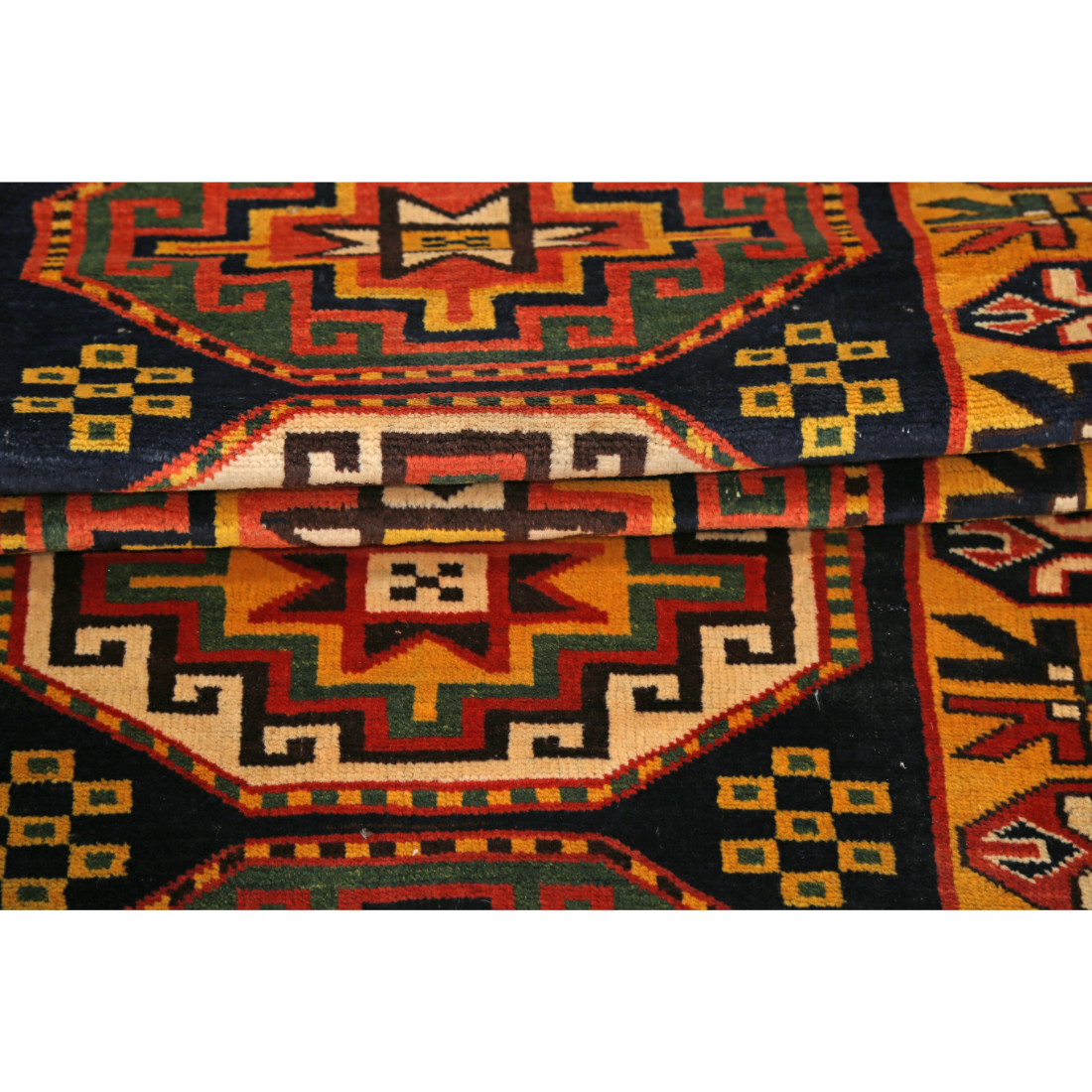 Hand Knotted Vintage Turkish Kars Wool Rug - 2'8'' x 6'4''