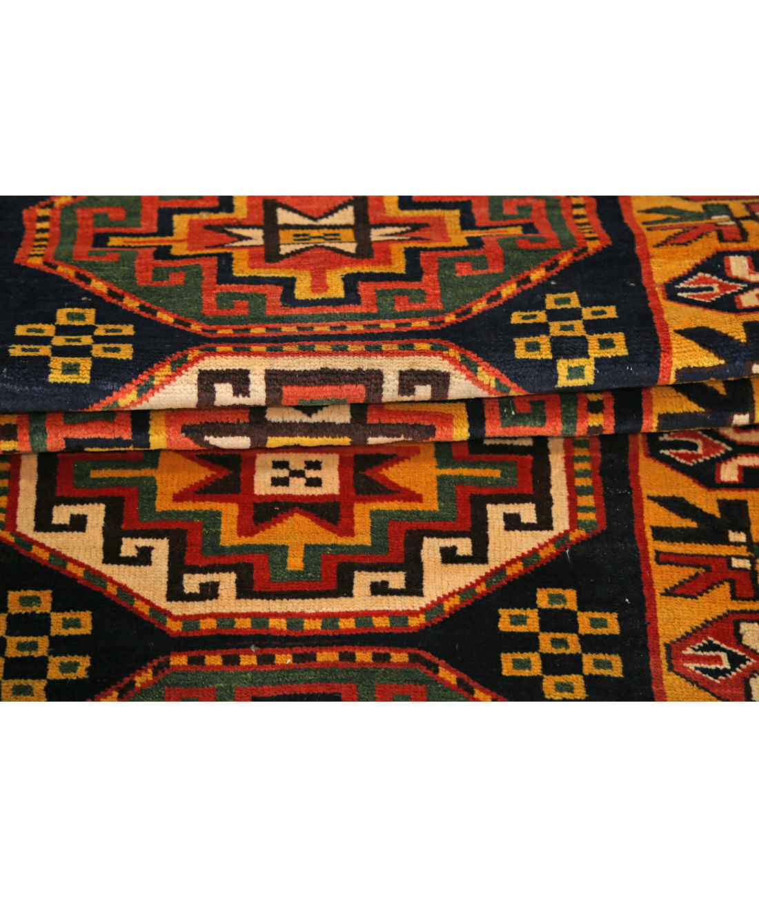 Hand Knotted Vintage Turkish Kars Wool Rug - 2'8'' x 6'4''