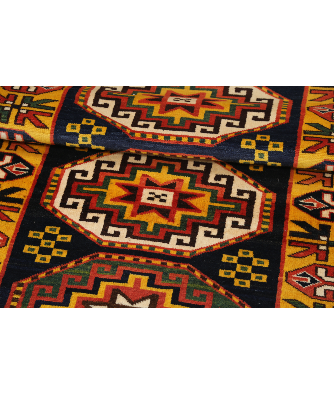 Hand Knotted Vintage Turkish Kars Wool Rug - 2'7'' x 6'6''