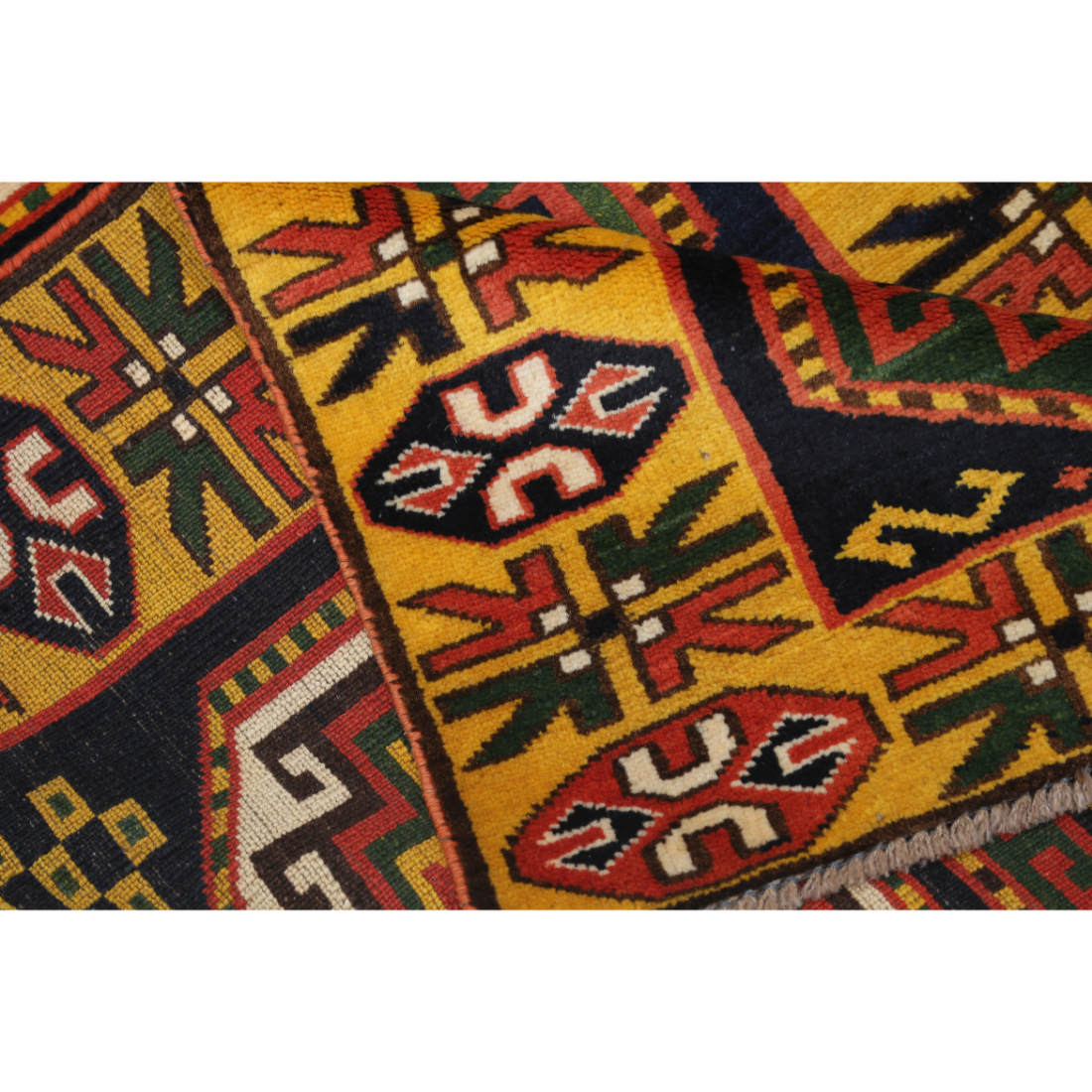 Hand Knotted Vintage Turkish Kars Wool Rug - 2'7'' x 6'6''