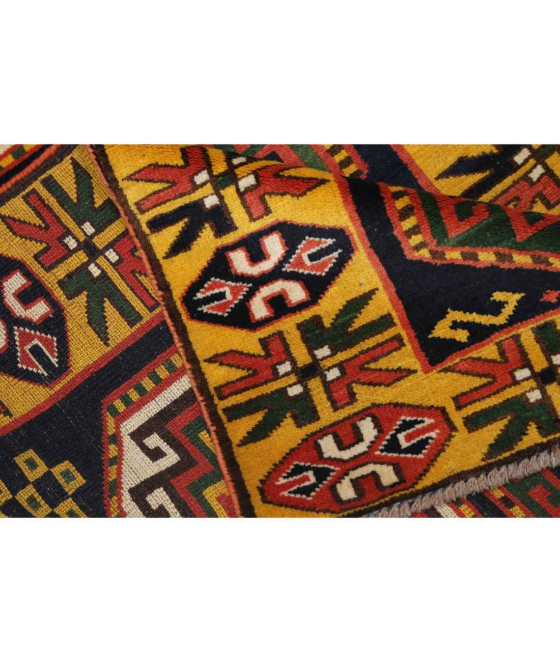 Hand Knotted Vintage Turkish Kars Wool Rug - 2'7'' x 6'6''