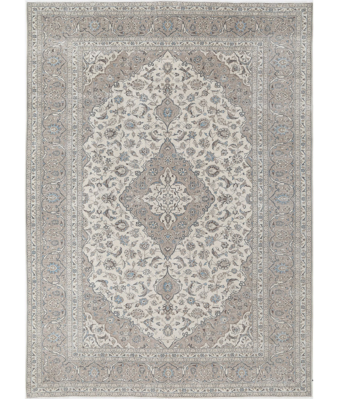 Hand Knotted Vintage Wool Rug - 9'7'' x 13'1''