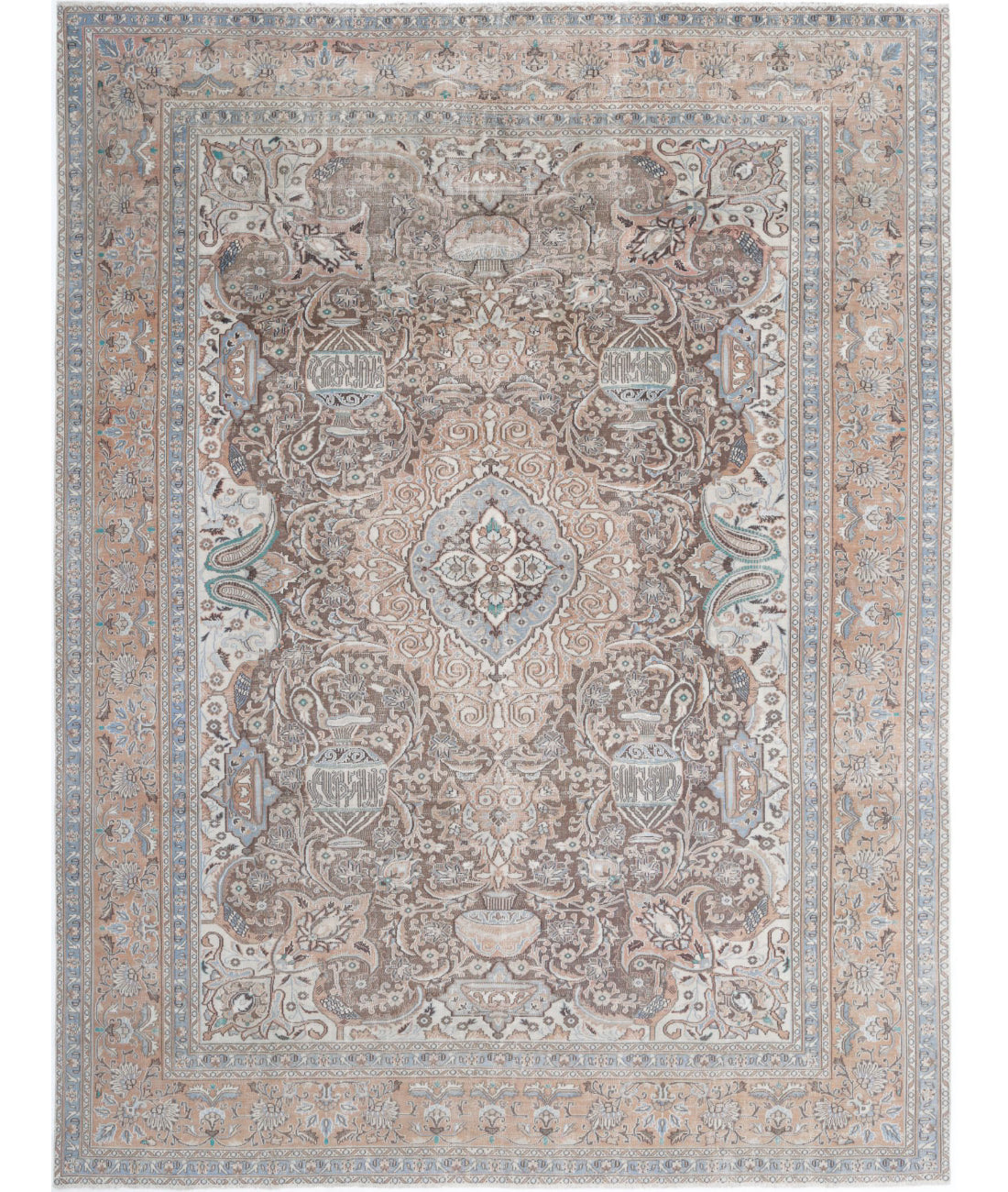 Hand Knotted Vintage Wool Rug - 9'6'' x 12'7''