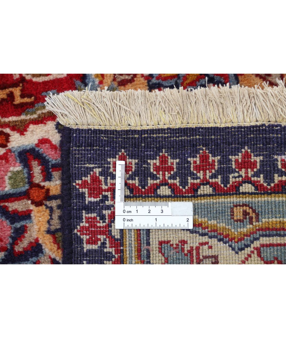 Hand Knotted Persian Kashmar Wool Rug - 9'8'' x 12'7'' 9'8'' x 12'7'' (290 X 378) / Blue / Ivory