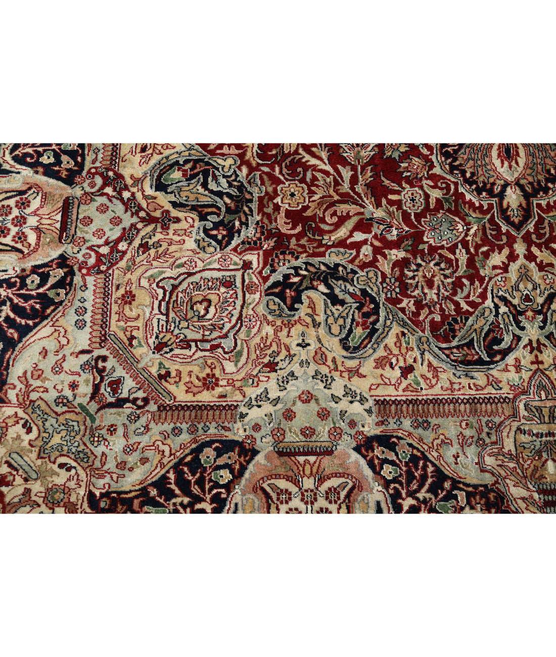 Hand Knotted Persian Kashmar Wool Rug - 7'9'' x 11'7'' 7'9'' x 11'7'' (233 X 348) / Red / Blue