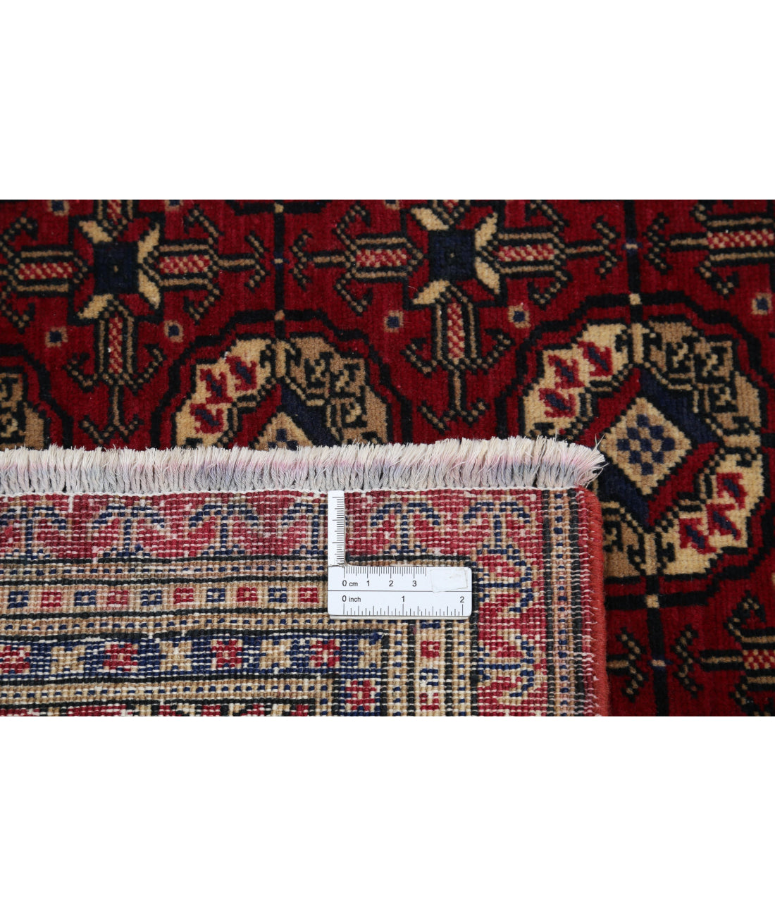 Hand Knotted Vintage Turkish Kayseri Wool Rug - 6'6'' x 9'5'' 6'6'' x 9'5'' (195 X 283) / Red / Blue
