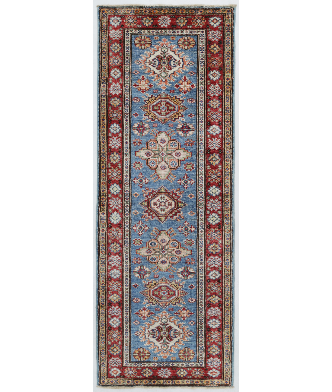 Hand Knotted Kazak Wool Rug  - 2' 0" X 5' 8"