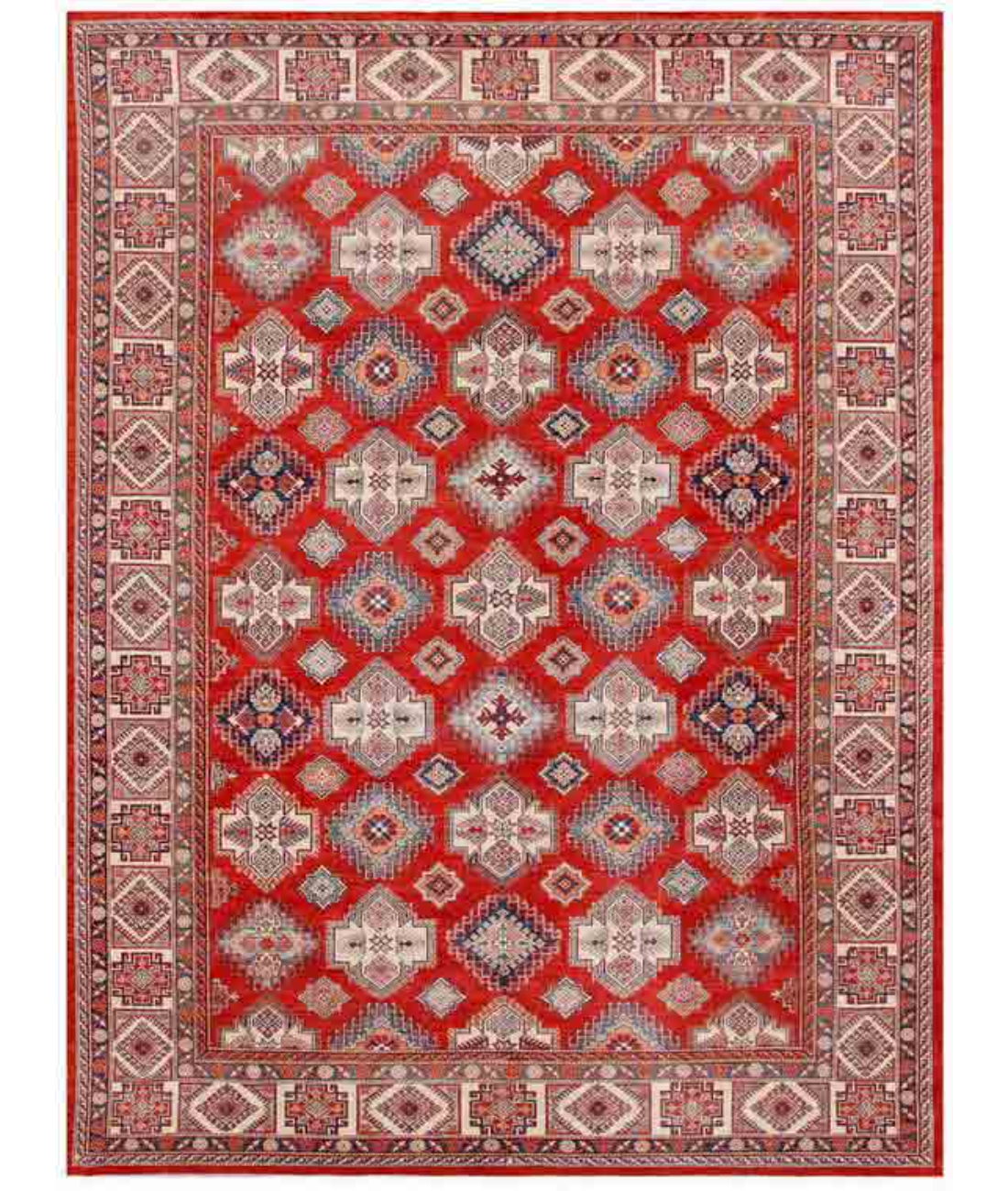 Hand Knotted Kazak Wool Rug  - 12&#39; 1&quot; X 15&#39; 11&quot;